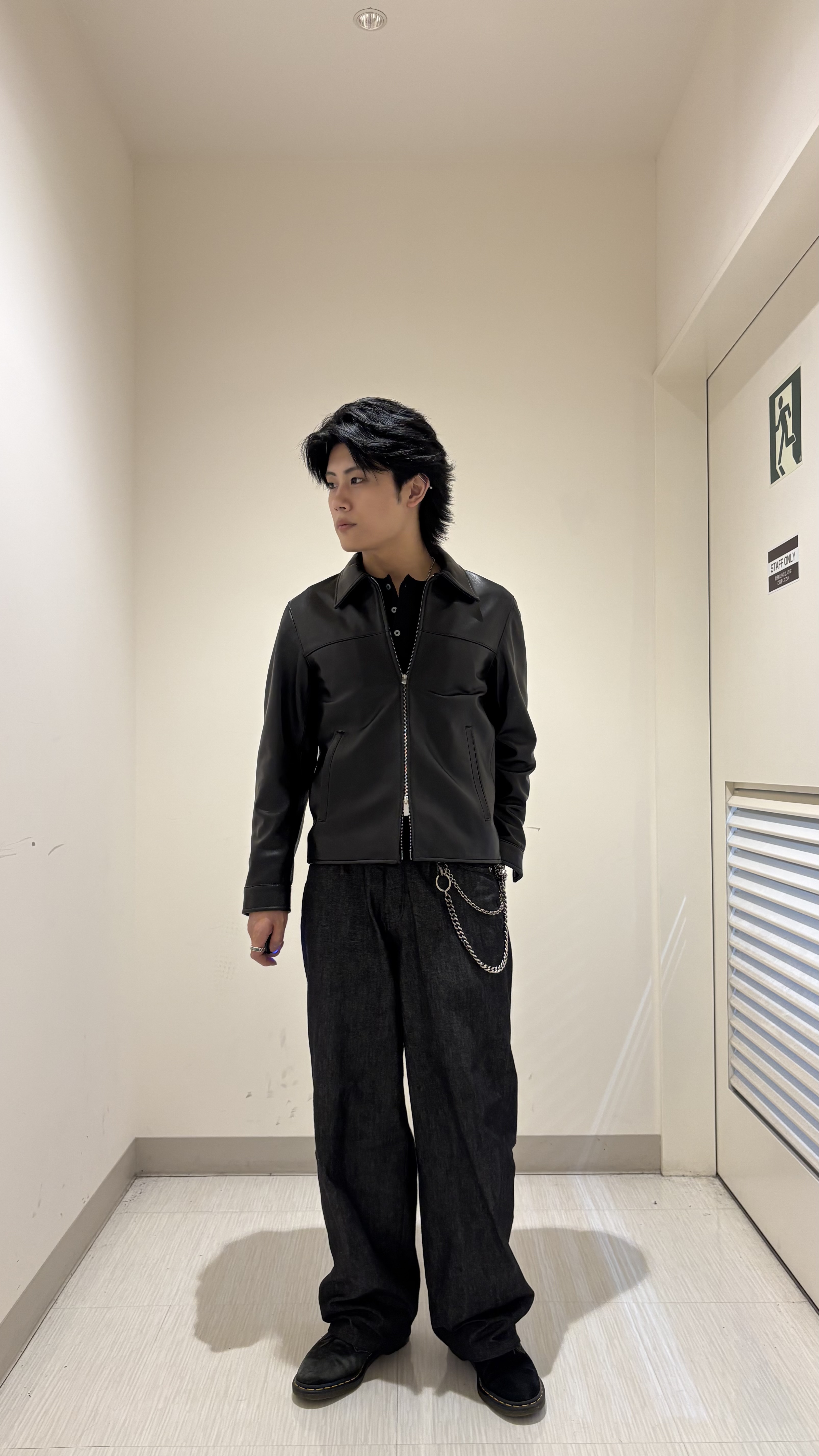 辻一樹さんの「tk.TAKEO KIKUCHI｜【本革】レザーブルゾン」を使ったコーディネート