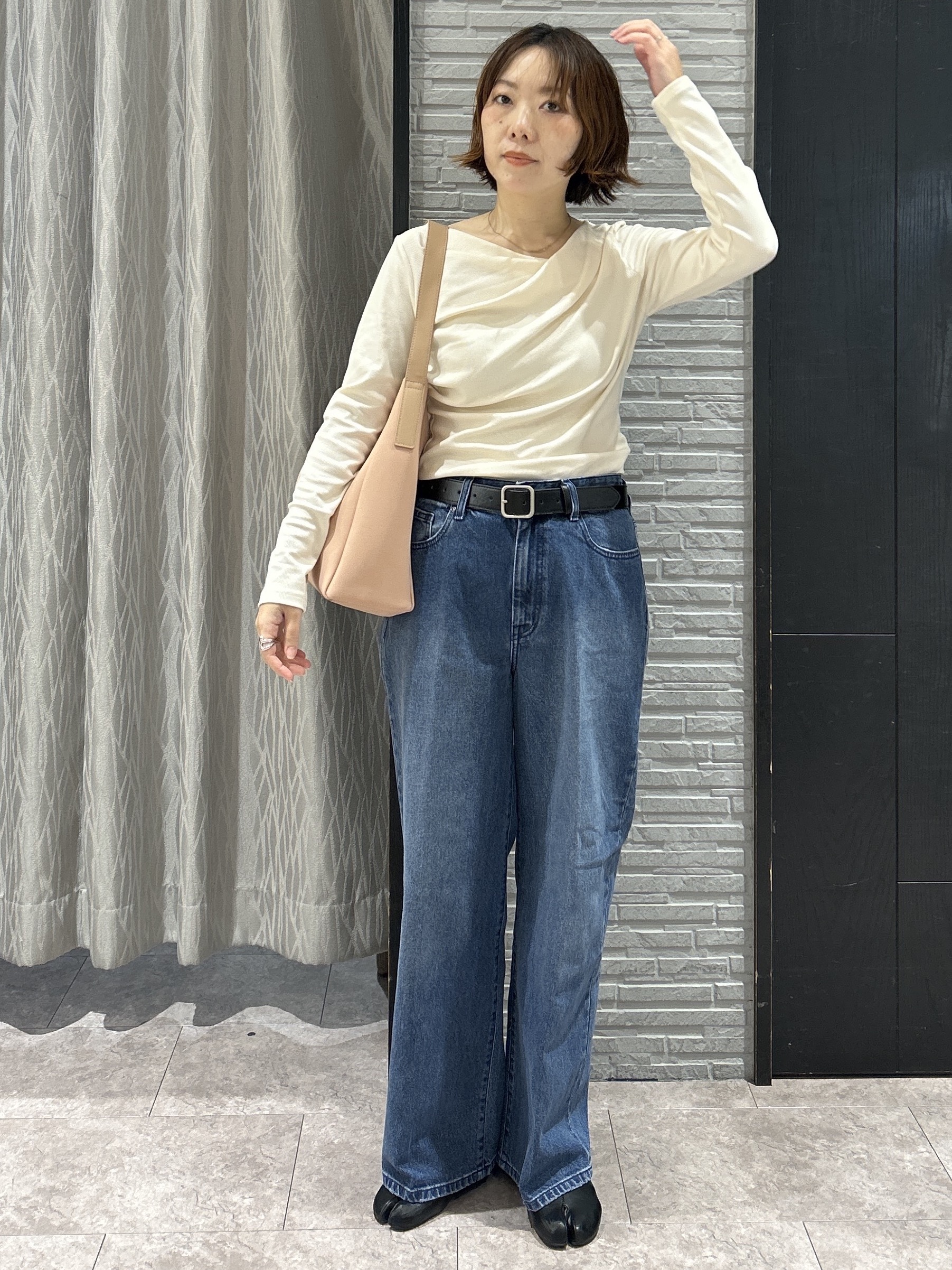 ga_riさんの「THE SHOP TK｜ドレープネック リブカットソー」を使ったコーディネート