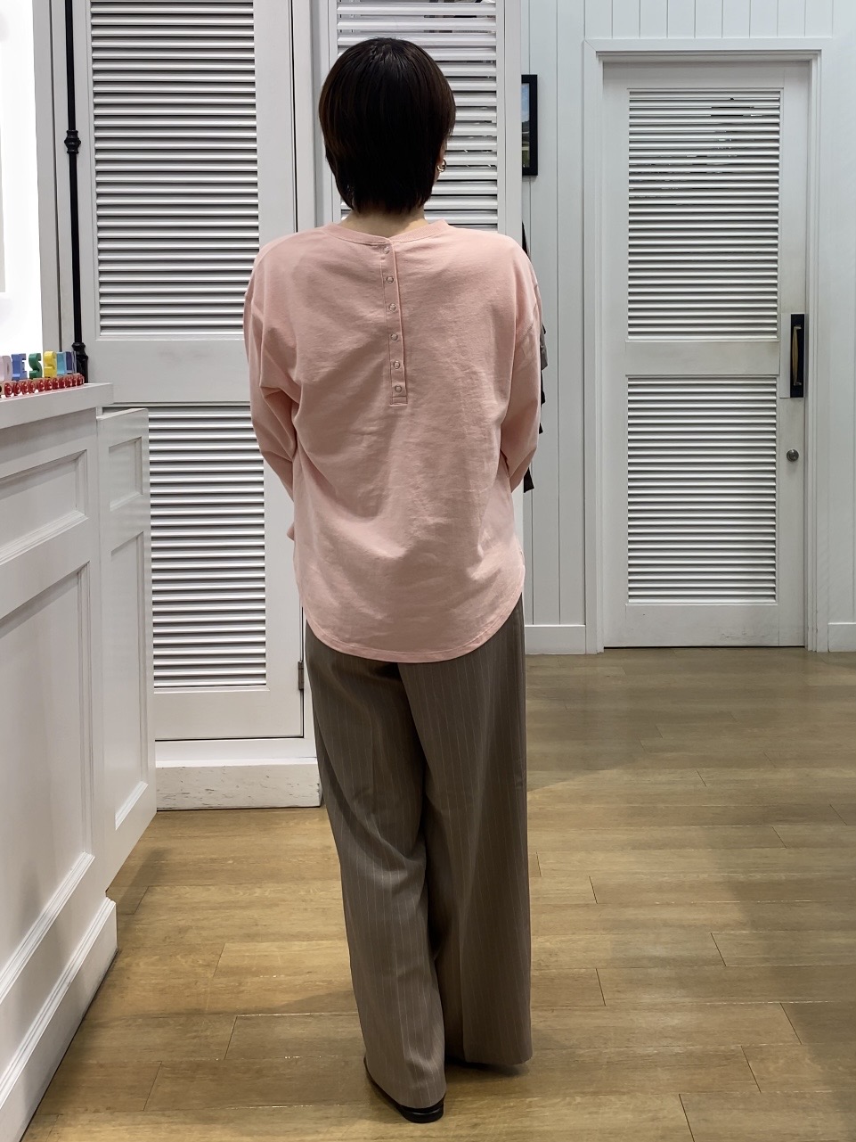Hamaさんの「Dessin｜【洗える/7色展開/XS-L】バックヘンリーミニ裏毛 長袖」を使ったコーディネート