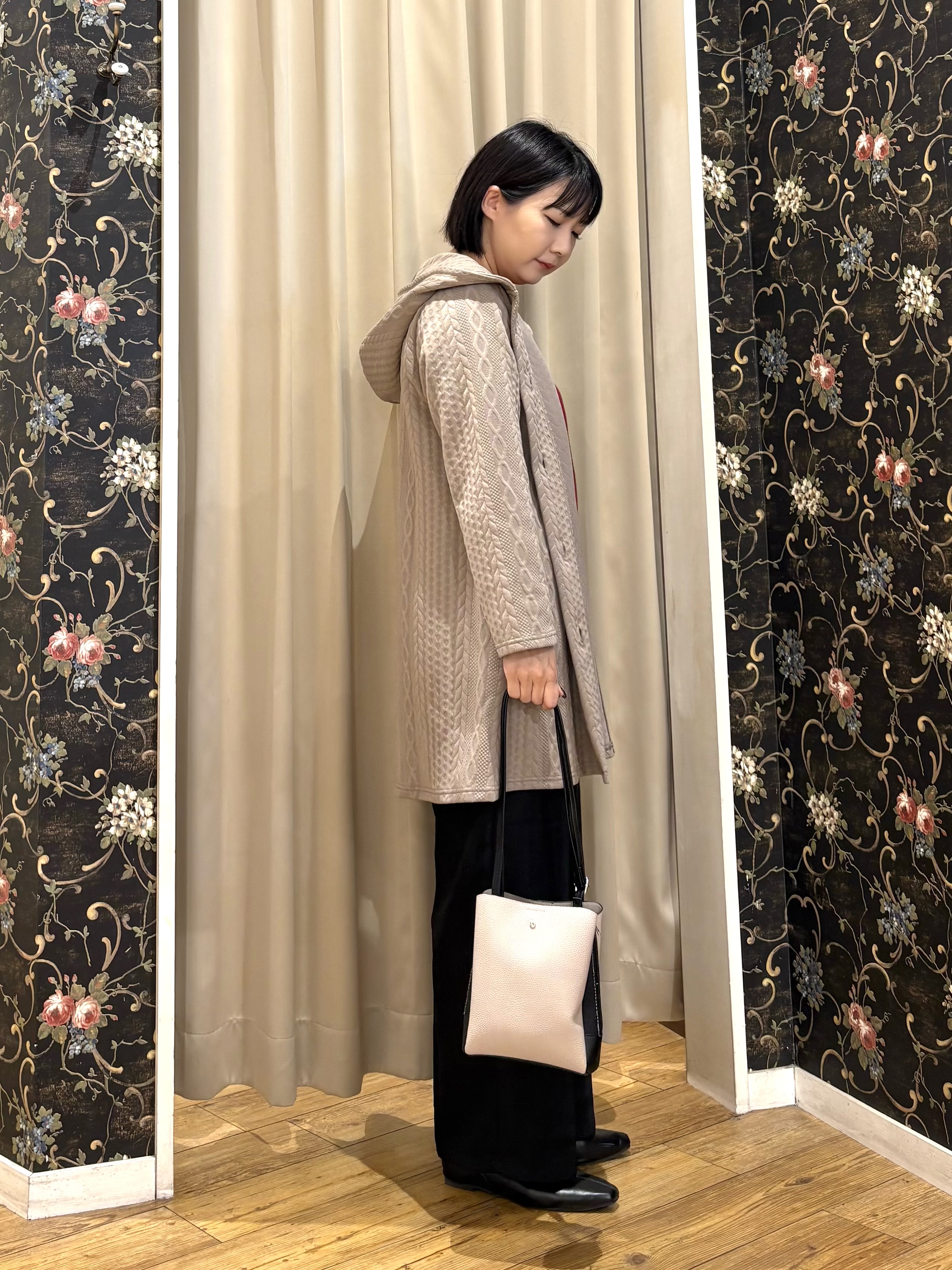 ネリさんの「SHOO･LA･RUE｜【S-LL/ゆるシルエット】体型カバーしながらスマートに魅せる ラインジャカードコーディガン」を使ったコーディネート