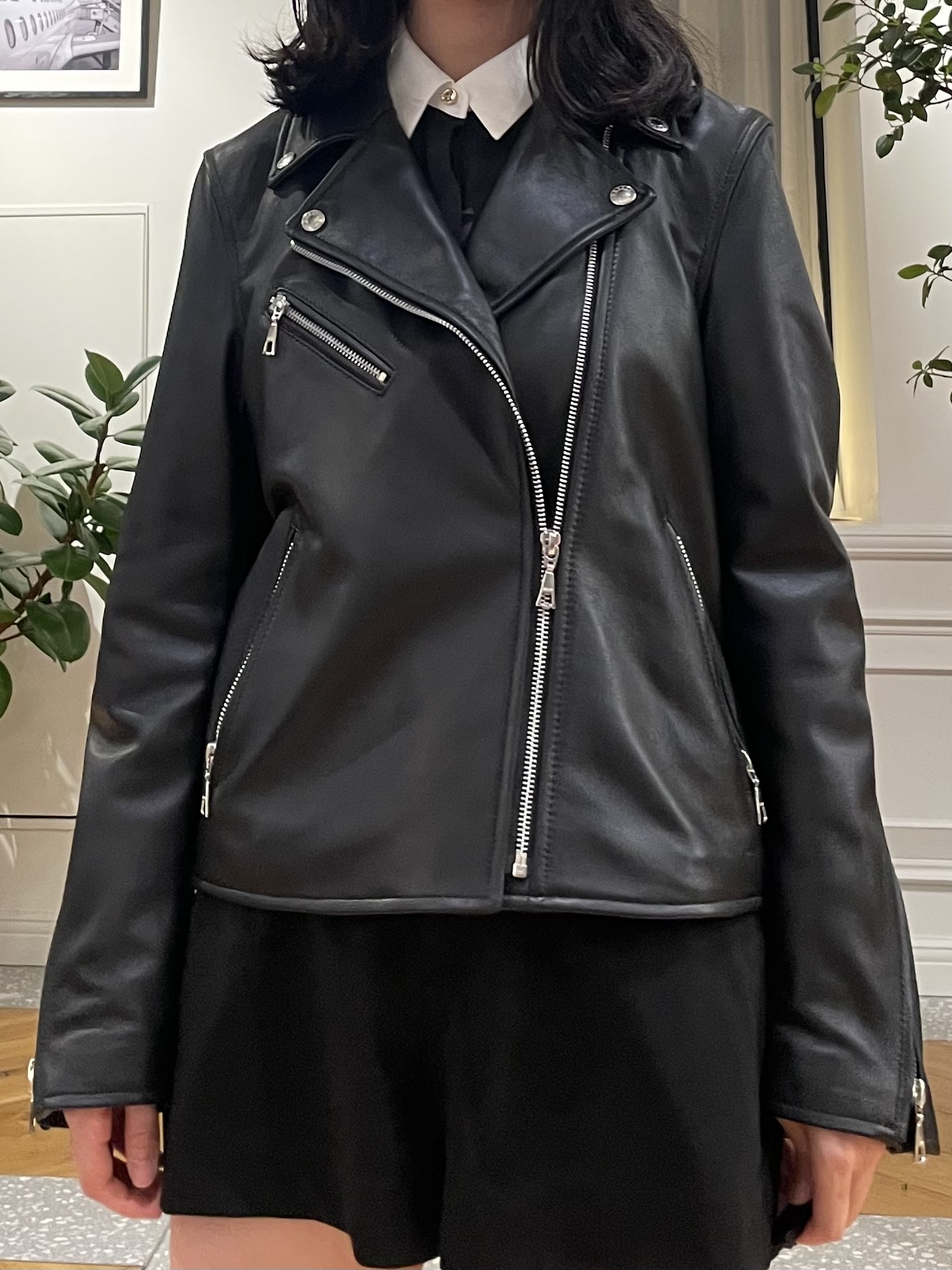 Lilyさんの「DRESSTERIOR｜【本革】レザーダブルライダース」を使ったコーディネート
