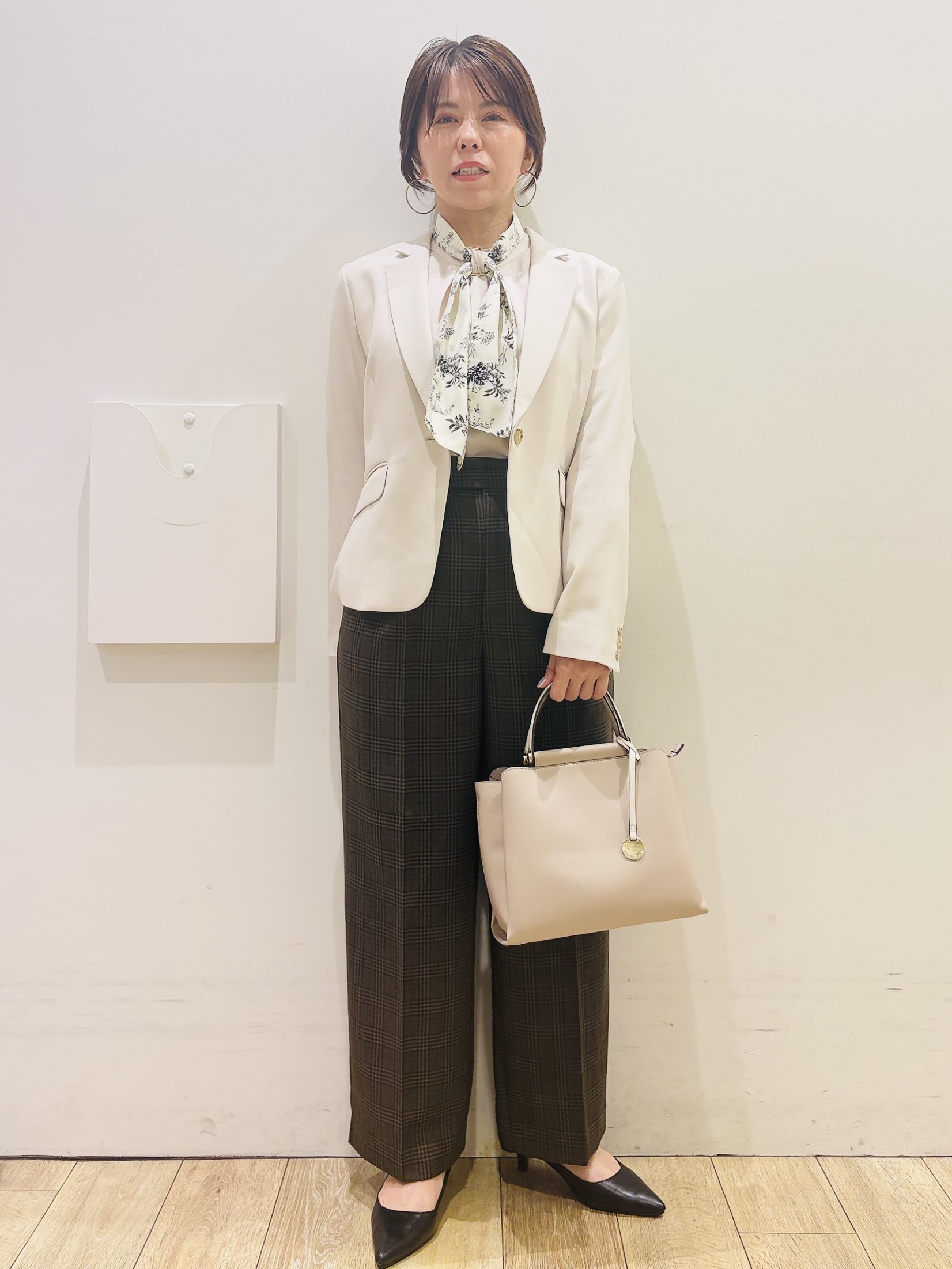 YUKOさんの「index｜【セットアップ可】ストレッチツイルテーラードジャケット《防シワ／洗濯機OK》」を使ったコーディネート