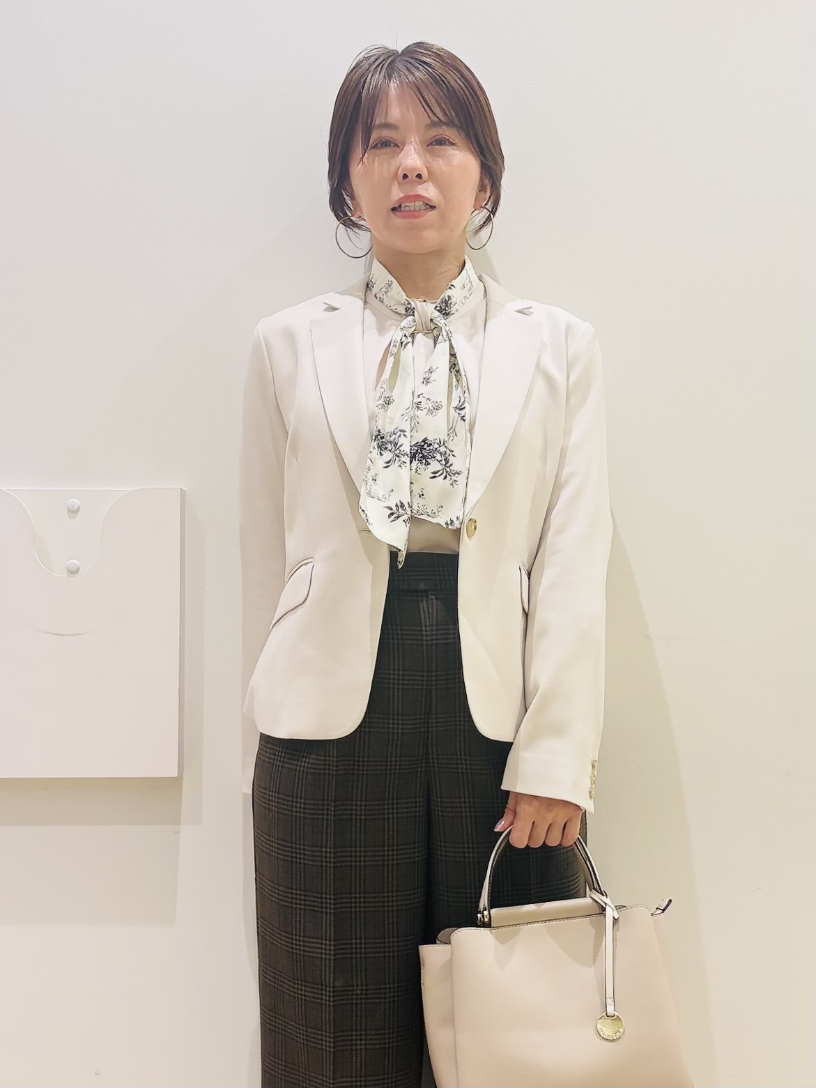 YUKOさんの「index｜【セットアップ可】ストレッチツイルテーラードジャケット《防シワ／洗濯機OK》」を使ったコーディネート