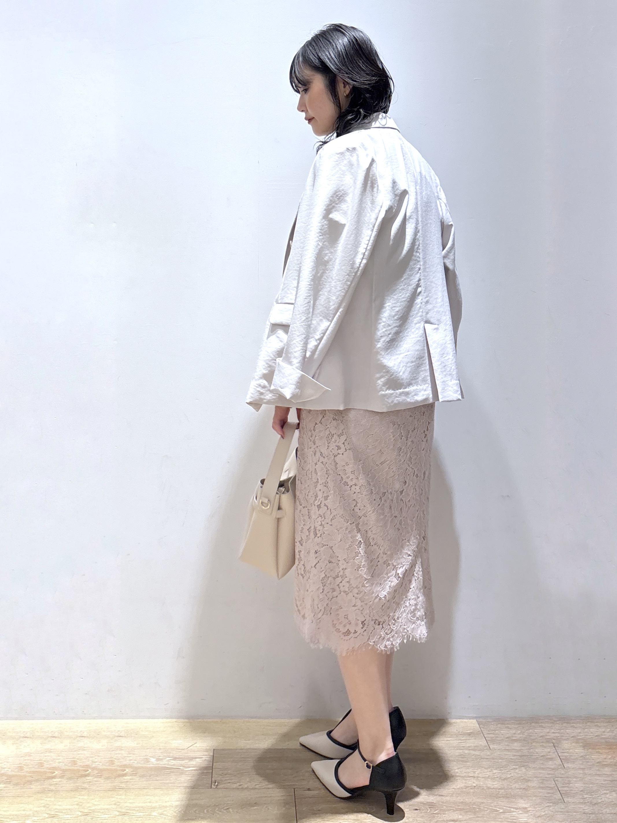 mizukiさんの「index｜《再入荷》ダブルブレストテーラードジャケット【接触冷感／吸水速乾／イージーアイロン／防シワ／洗濯機O」を使ったコーディネート