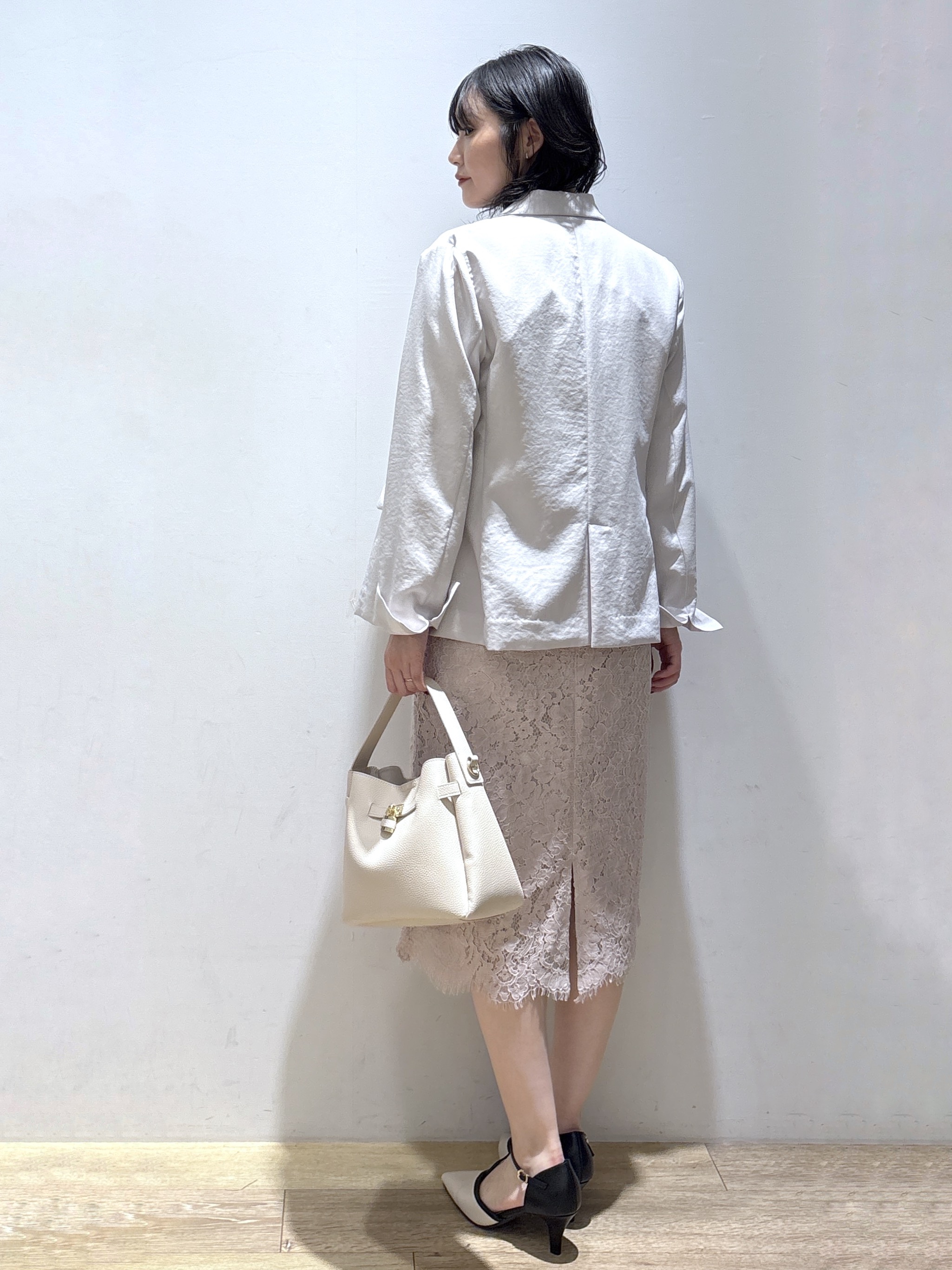 mizukiさんの「index｜《再入荷》ダブルブレストテーラードジャケット【接触冷感／吸水速乾／イージーアイロン／防シワ／洗濯機O」を使ったコーディネート