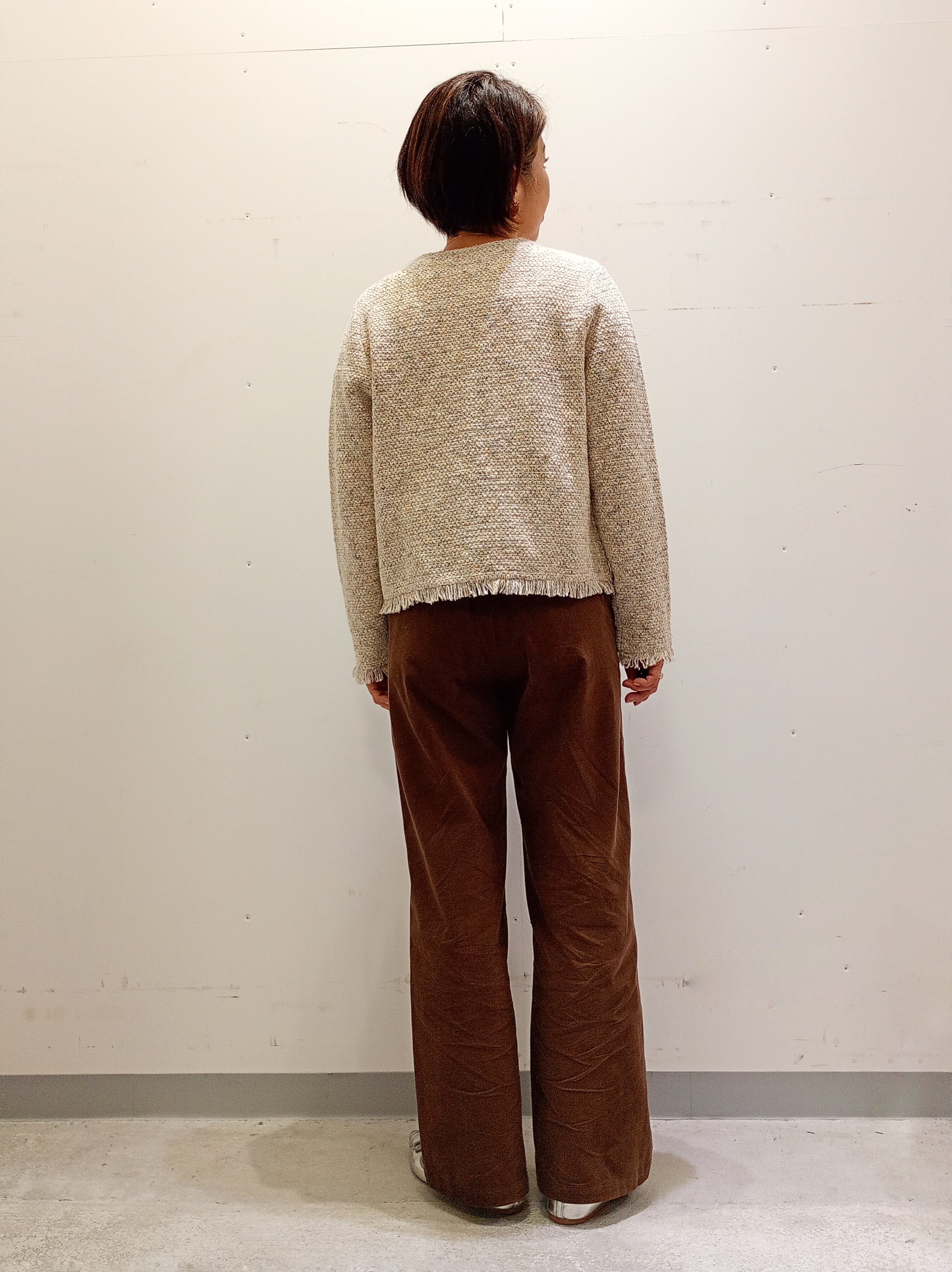Kさんの「INDIVI｜【華やか／ラメ】ミックスツイード ニットジャケット」を使ったコーディネート