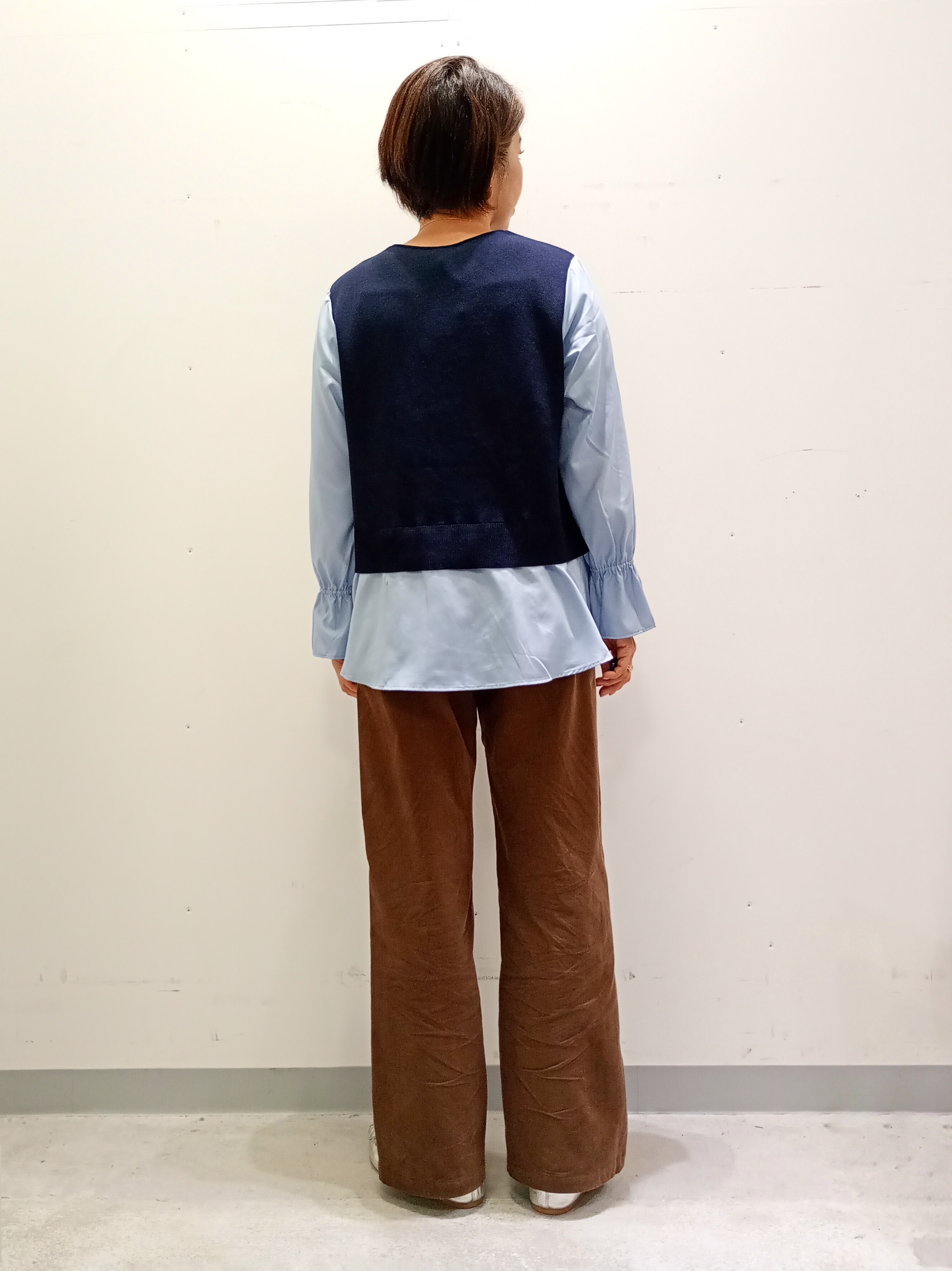 Kさんの「INDIVI｜【洗える／1枚でコーデ完成】重ね着風ニットトップス」を使ったコーディネート