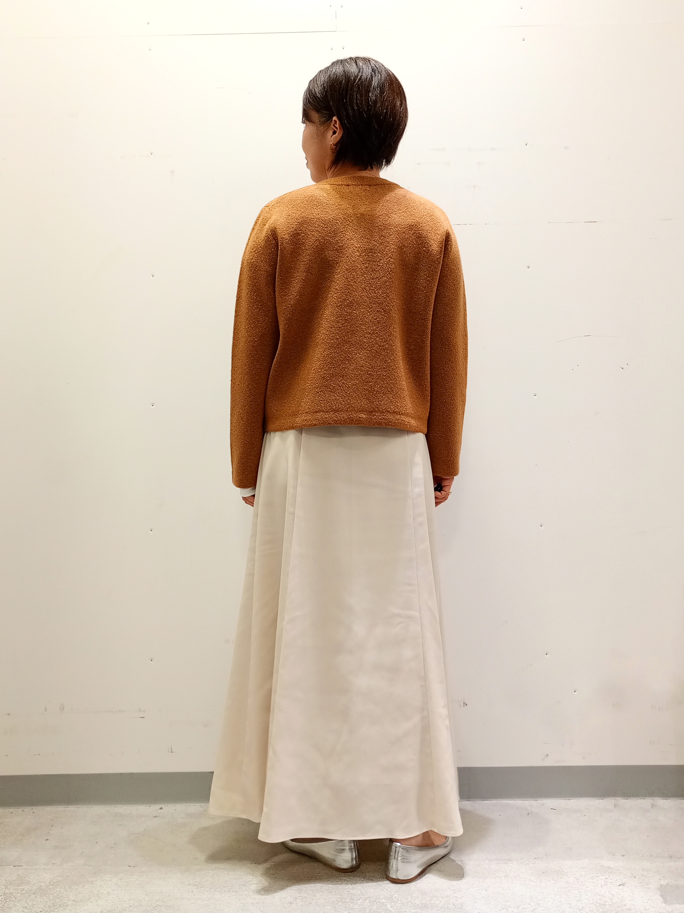 Kさんの「INDIVI｜【軽やか】ブークレニットジャケット」を使ったコーディネート