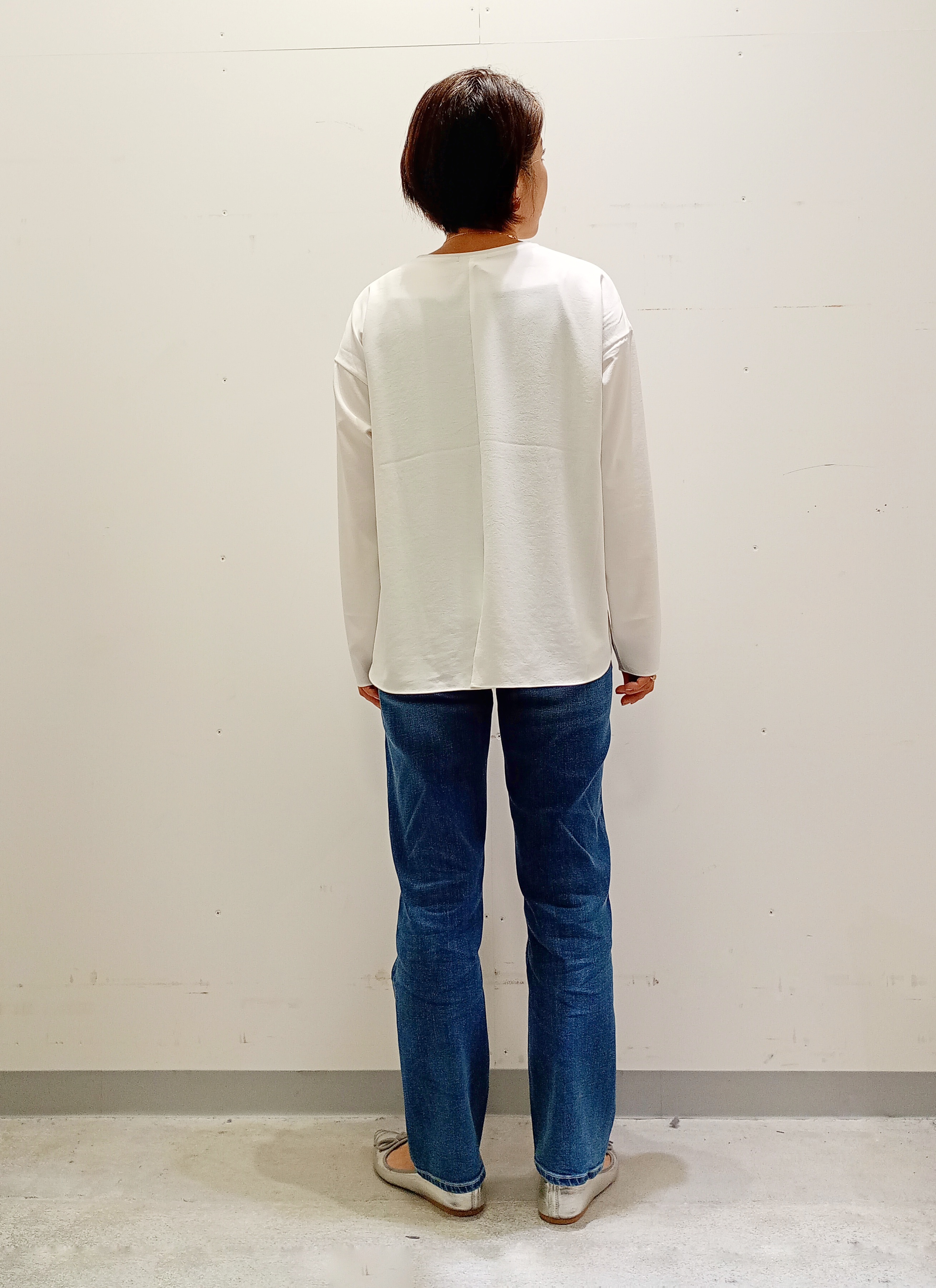 Kさんの「INDIVI｜【軽やか】ブークレニットジャケット」を使ったコーディネート