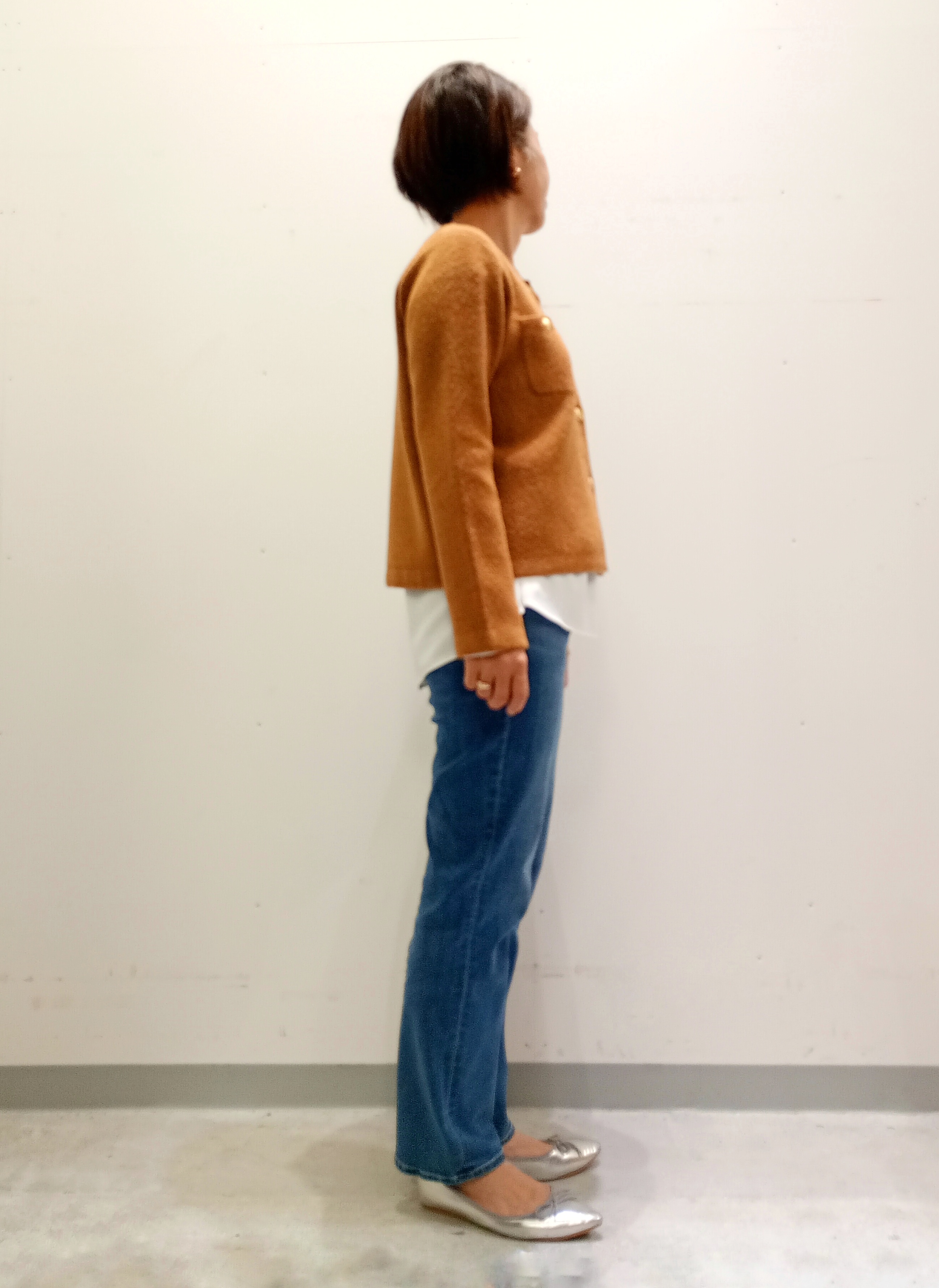 Kさんの「INDIVI｜【軽やか】ブークレニットジャケット」を使ったコーディネート