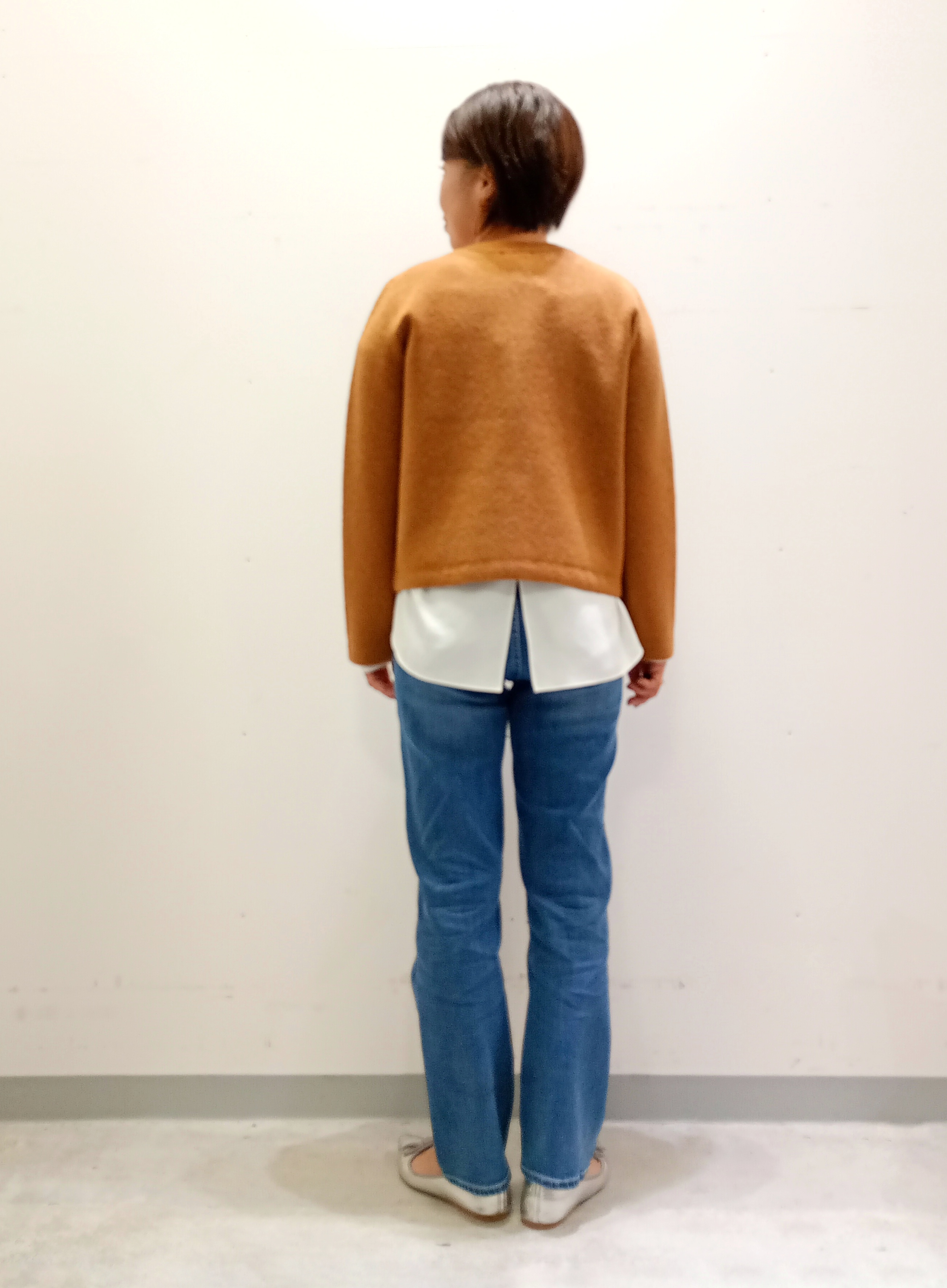 Kさんの「INDIVI｜【軽やか】ブークレニットジャケット」を使ったコーディネート