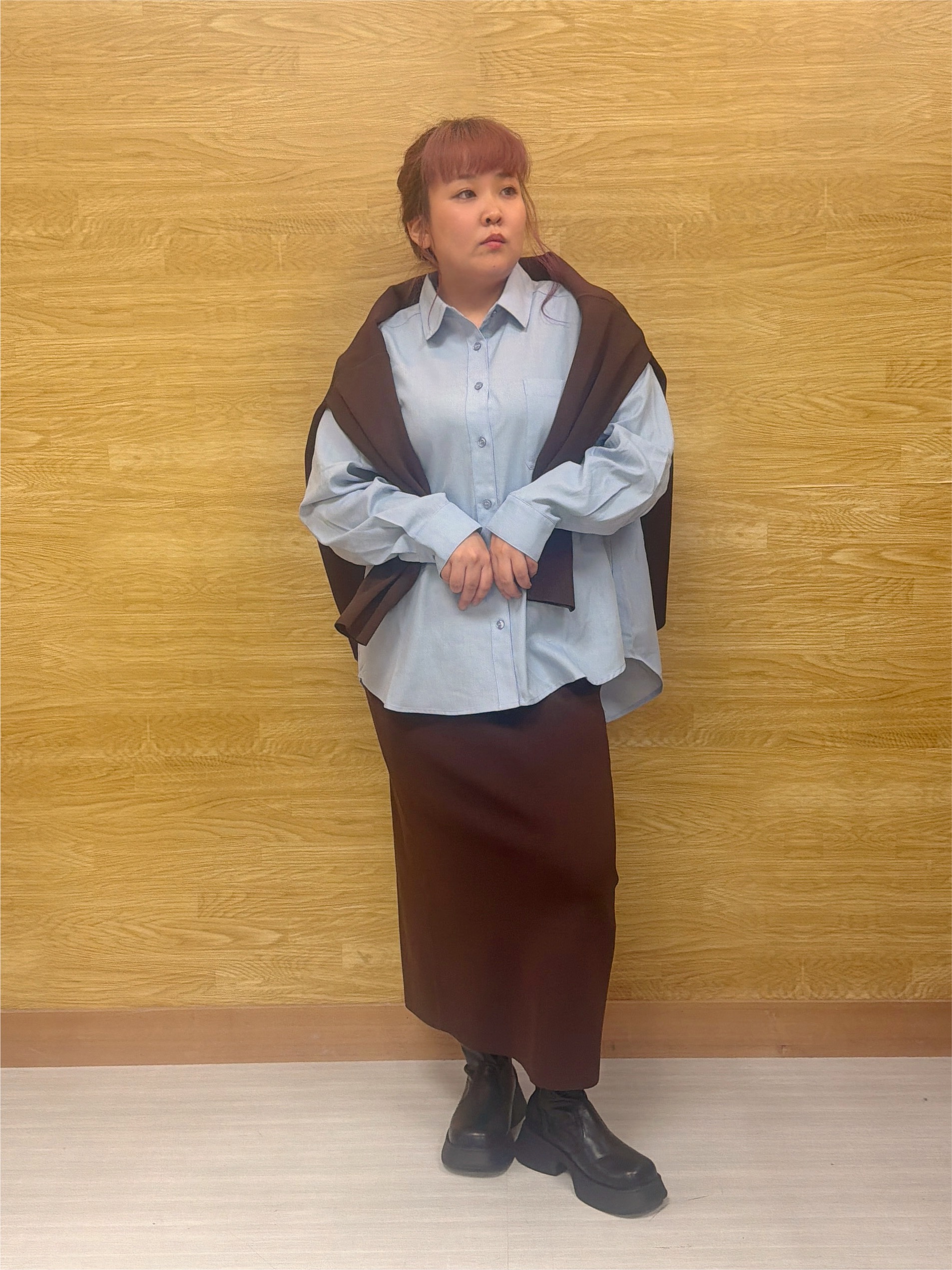 ぁむさんの「SHOO･LA･RUE｜【セットアップ可/洗濯機可】軽やかに羽織れる スポンディッシュ ニットカーディガン」を使ったコーディネート