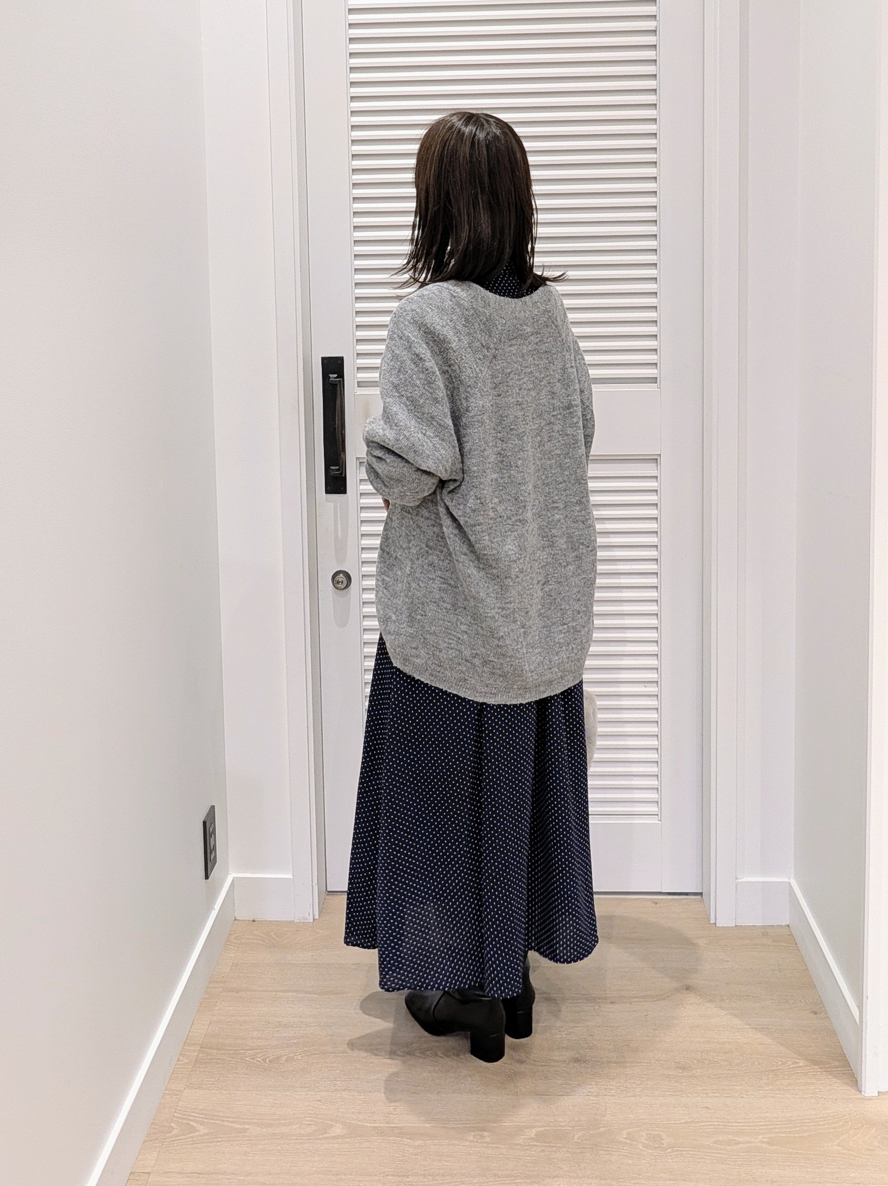 enさんの「Dessin｜【手洗い可】ドットプリントワンピース」を使ったコーディネート