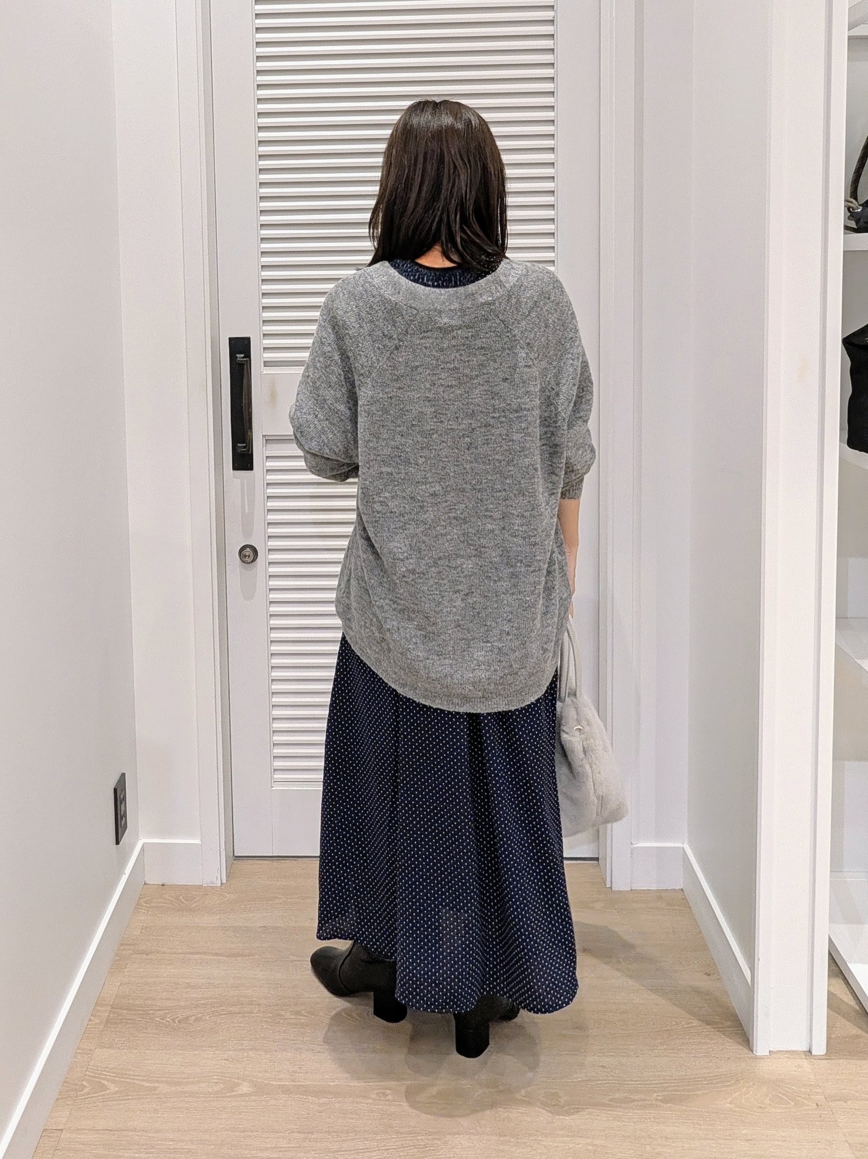 enさんの「Dessin｜【手洗い可】ドットプリントワンピース」を使ったコーディネート