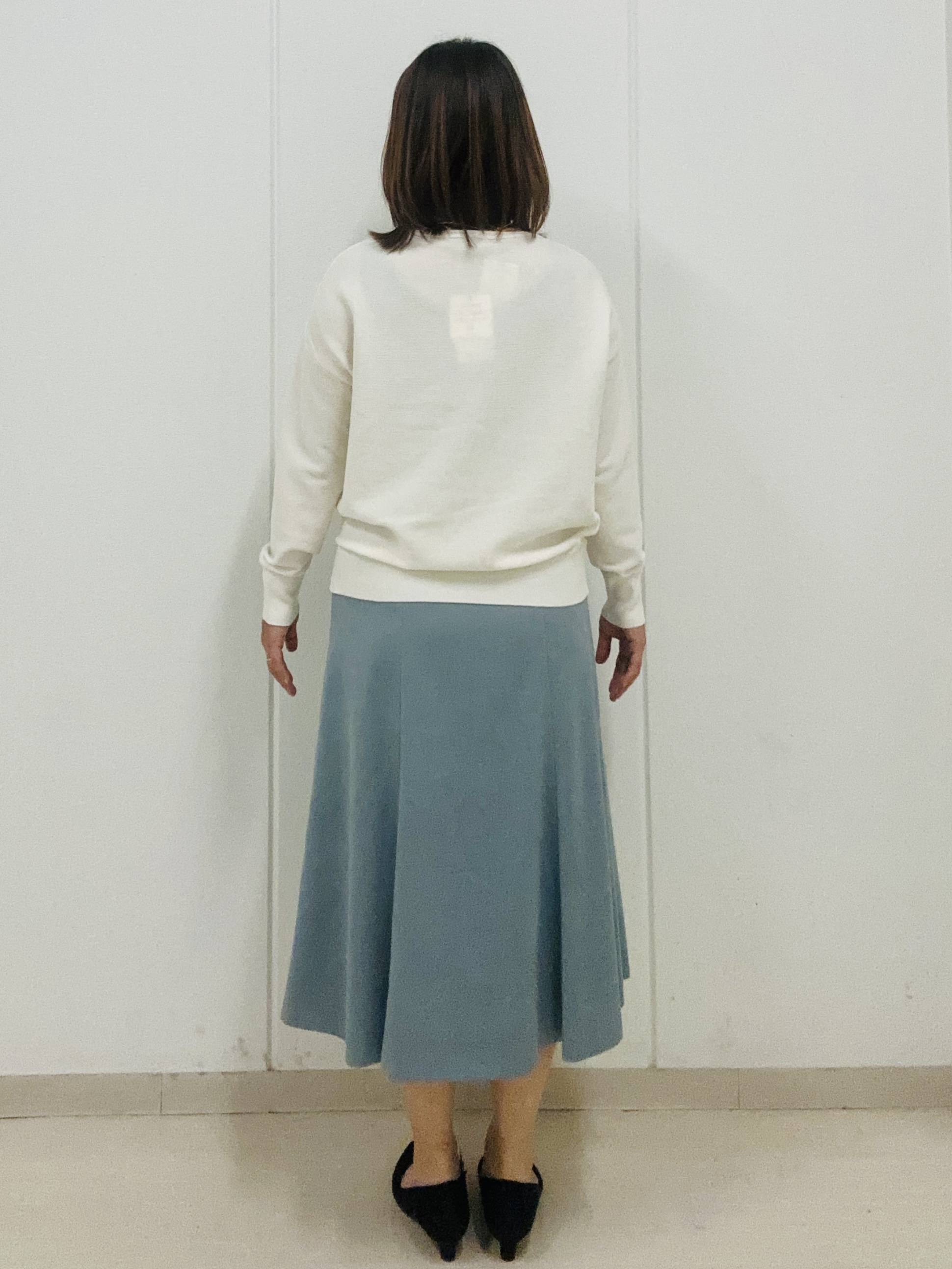 haseさんの「Reflect｜ボートネックニットトップス」を使ったコーディネート