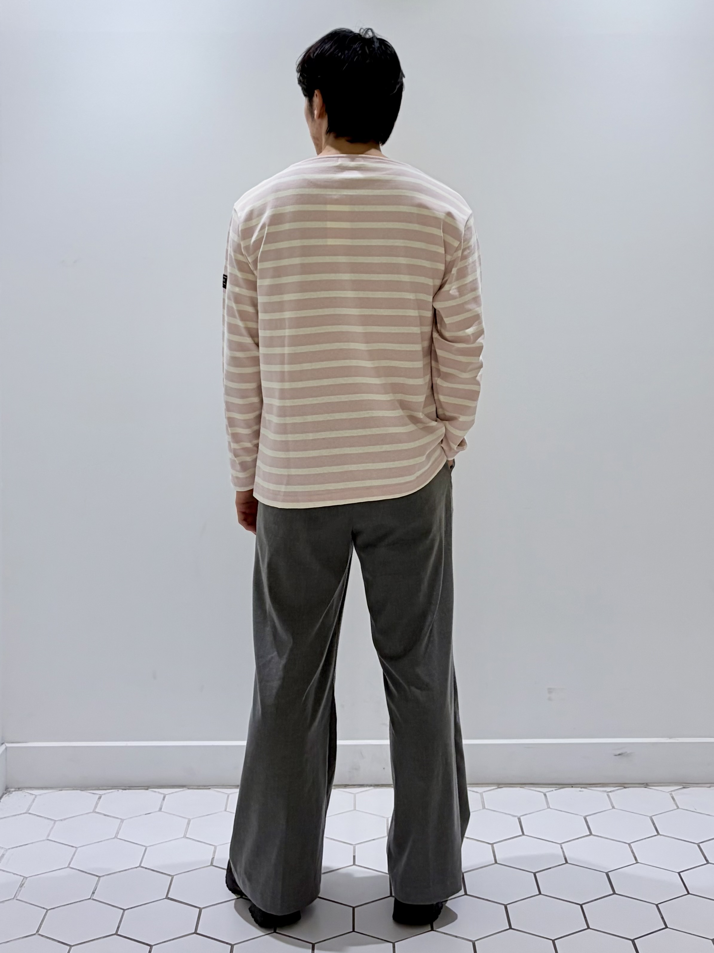 takeruさんの「Dessin｜ボートネック度詰めボーダー」を使ったコーディネート