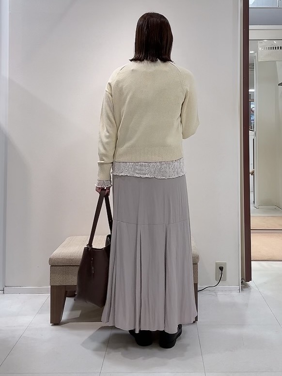 YUIさんの「UNTITLED｜【アンサンブル可/秋羽織り】杢調ジップカーディガン」を使ったコーディネート