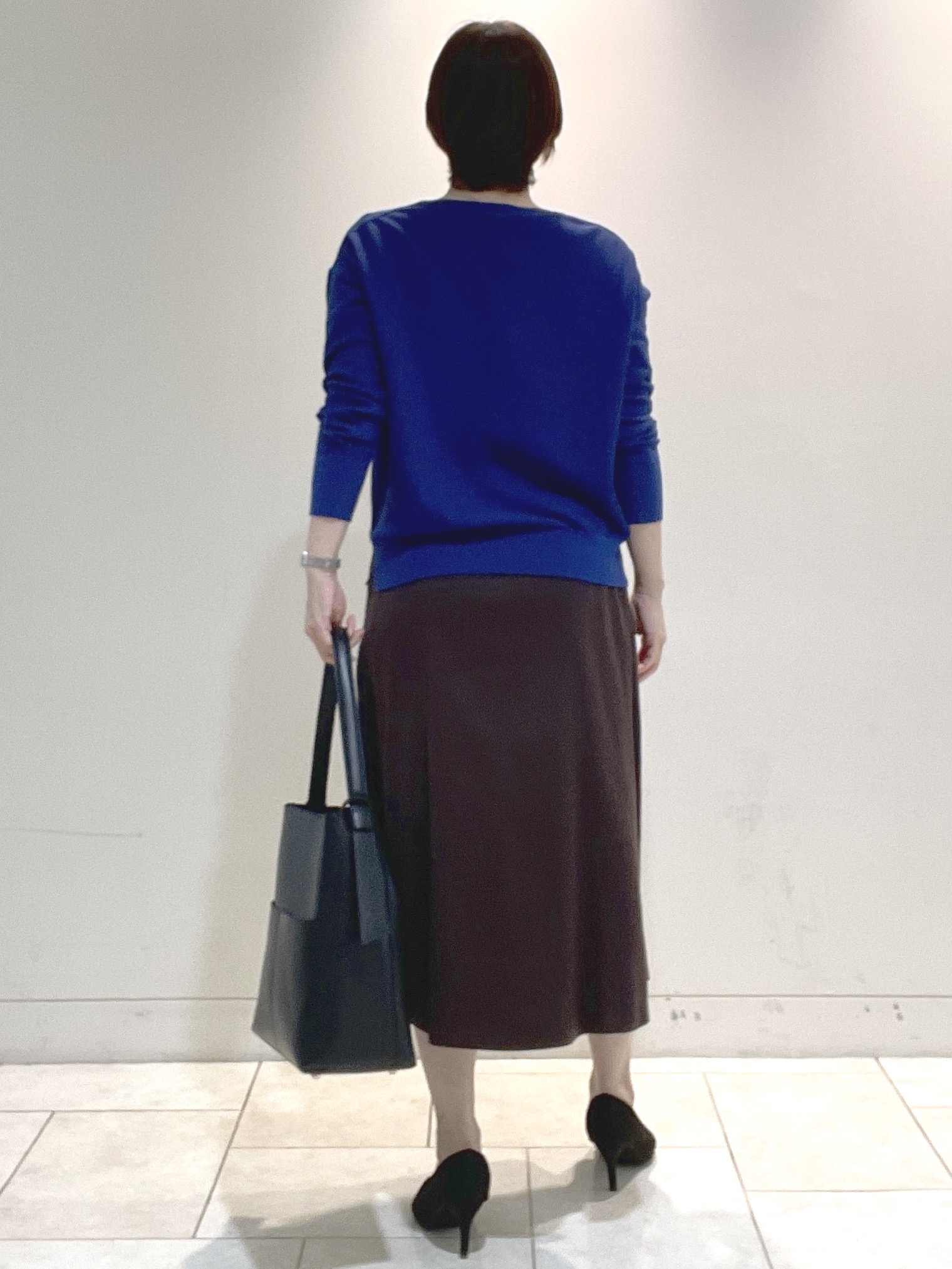 フミさんの「Reflect｜ボートネックニットトップス」を使ったコーディネート