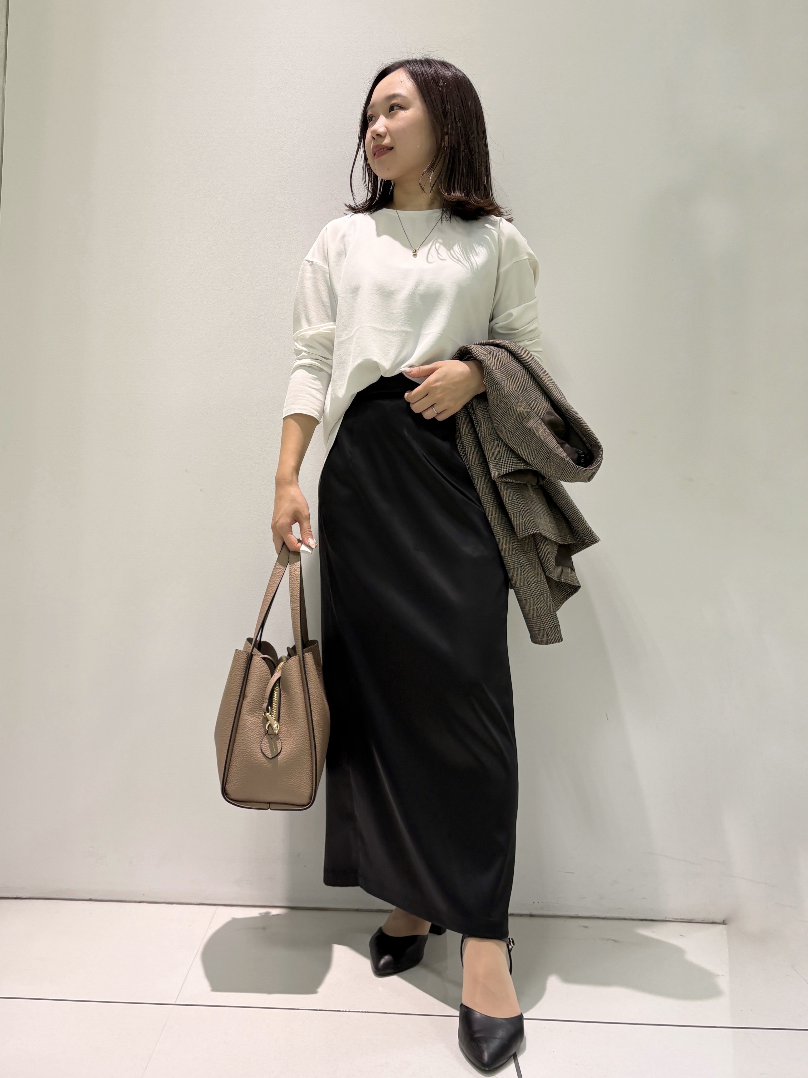 kahoさんの「INDIVI｜【洗濯機OK／ストレッチ◎】秋はじめのダブルジャケット」を使ったコーディネート