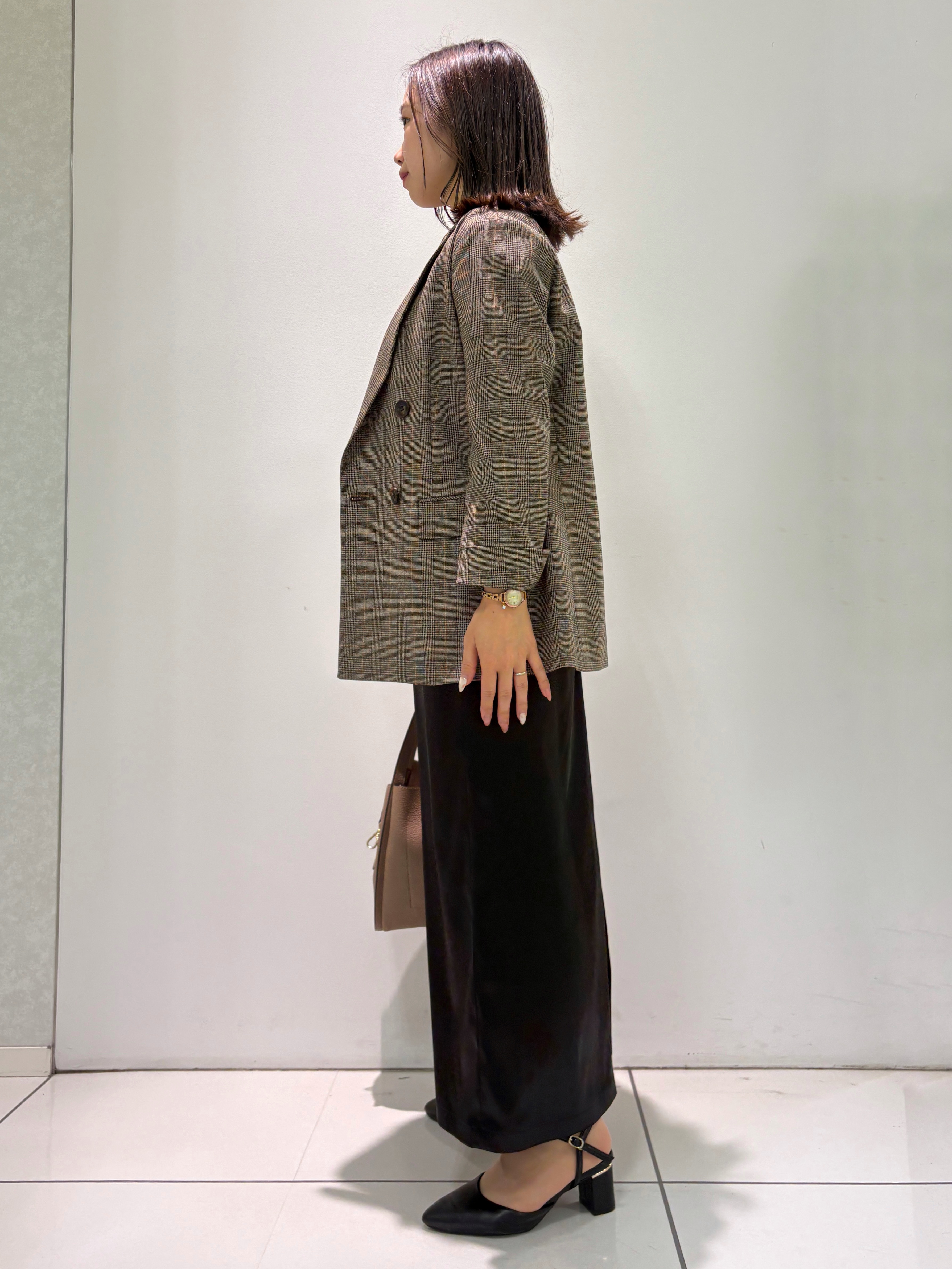 kahoさんの「INDIVI｜【洗濯機OK／ストレッチ◎】秋はじめのダブルジャケット」を使ったコーディネート