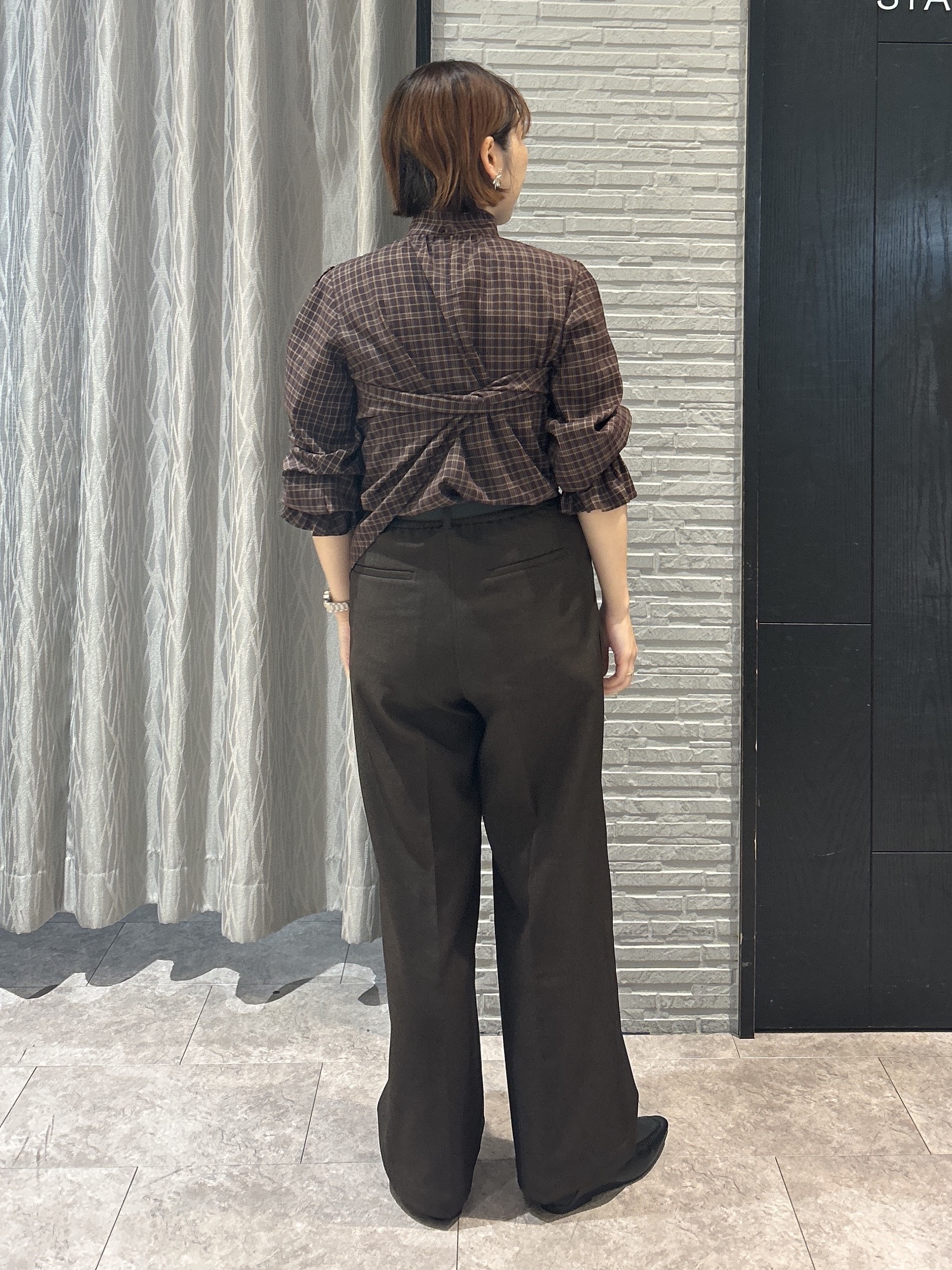 ga_riさんの「THE SHOP TK｜POLO BCS/チェックスカーフ付きブラウス」を使ったコーディネート