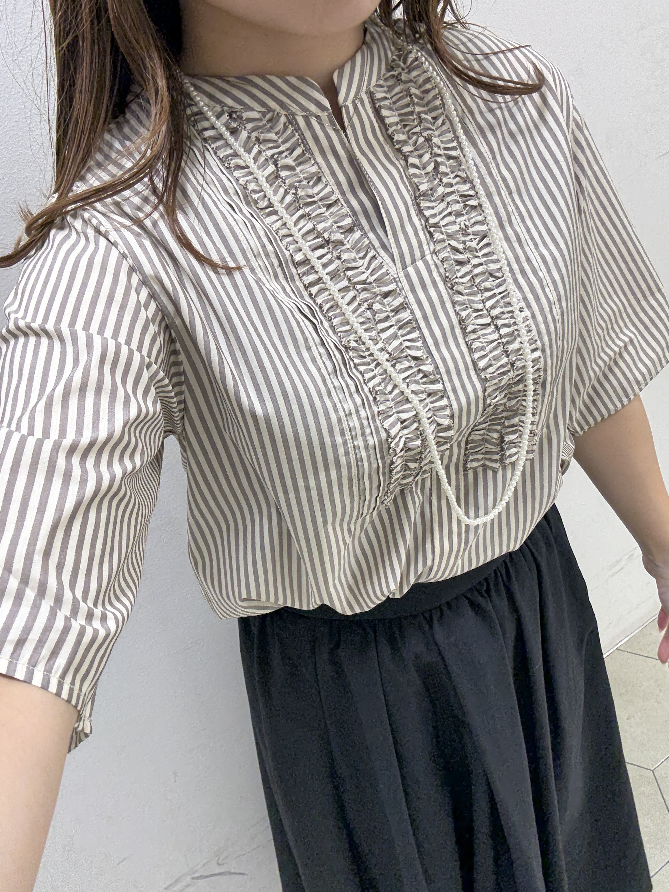 kahoさんの「INDIVI｜【撥水／裏地なし軽量】ギャザーボリュームスカート」を使ったコーディネート