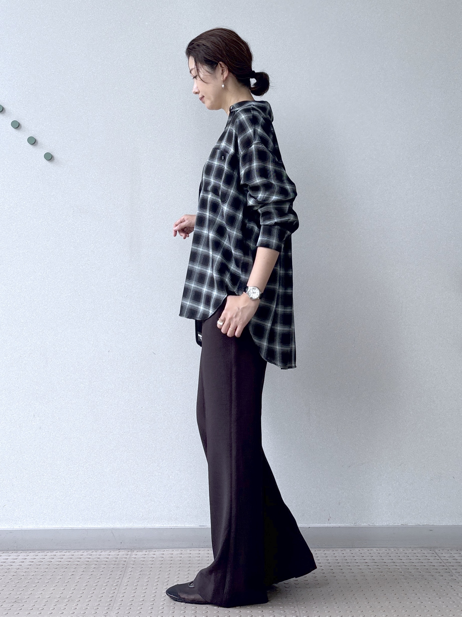 saitoさんの「DRESSTERIOR｜【ウォッシャブル】ビエラオンブレチェックシャツ」を使ったコーディネート