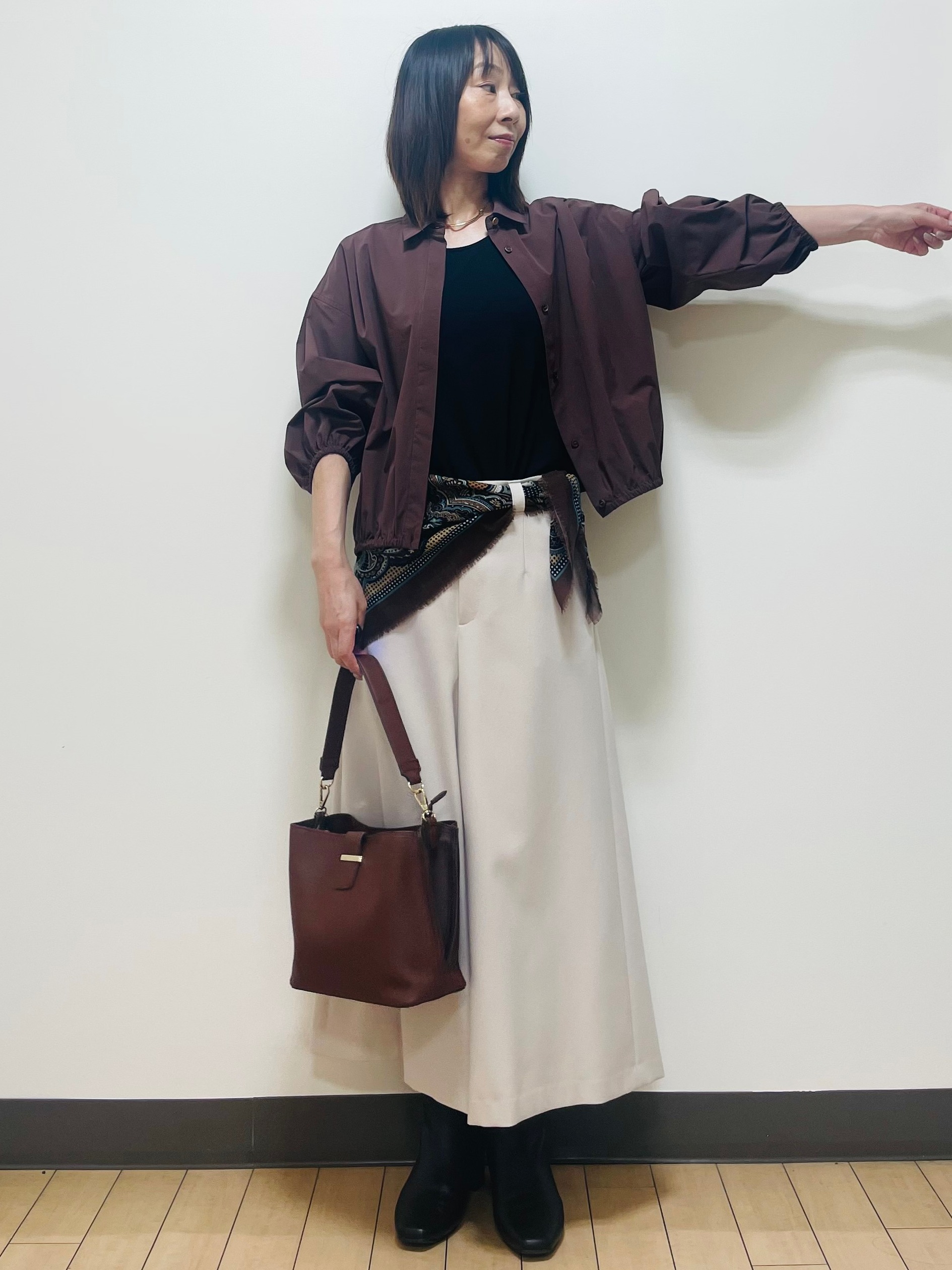 Riiさんの「Reflect｜ショート丈シャツブルゾン」を使ったコーディネート