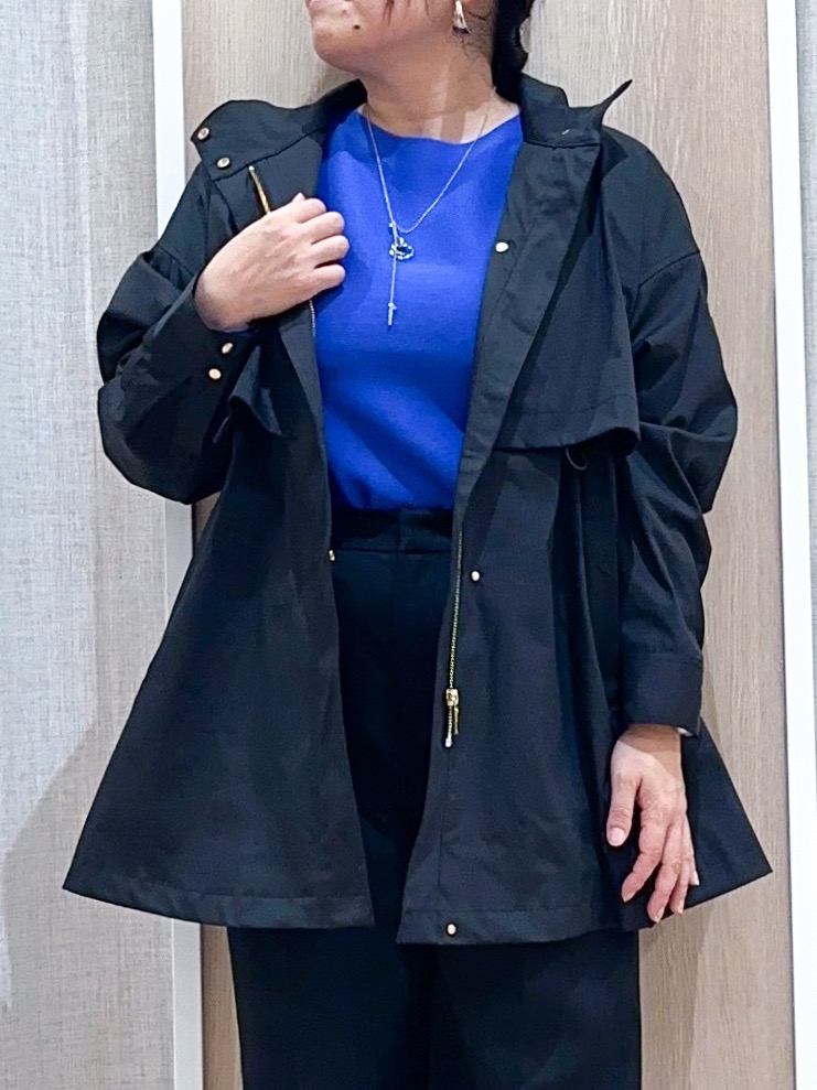 naoさんの「grove｜【撥水／シルエット2WAY】さっと羽織って、こなれる。スタンドネックテントラインコート」を使ったコーディネート