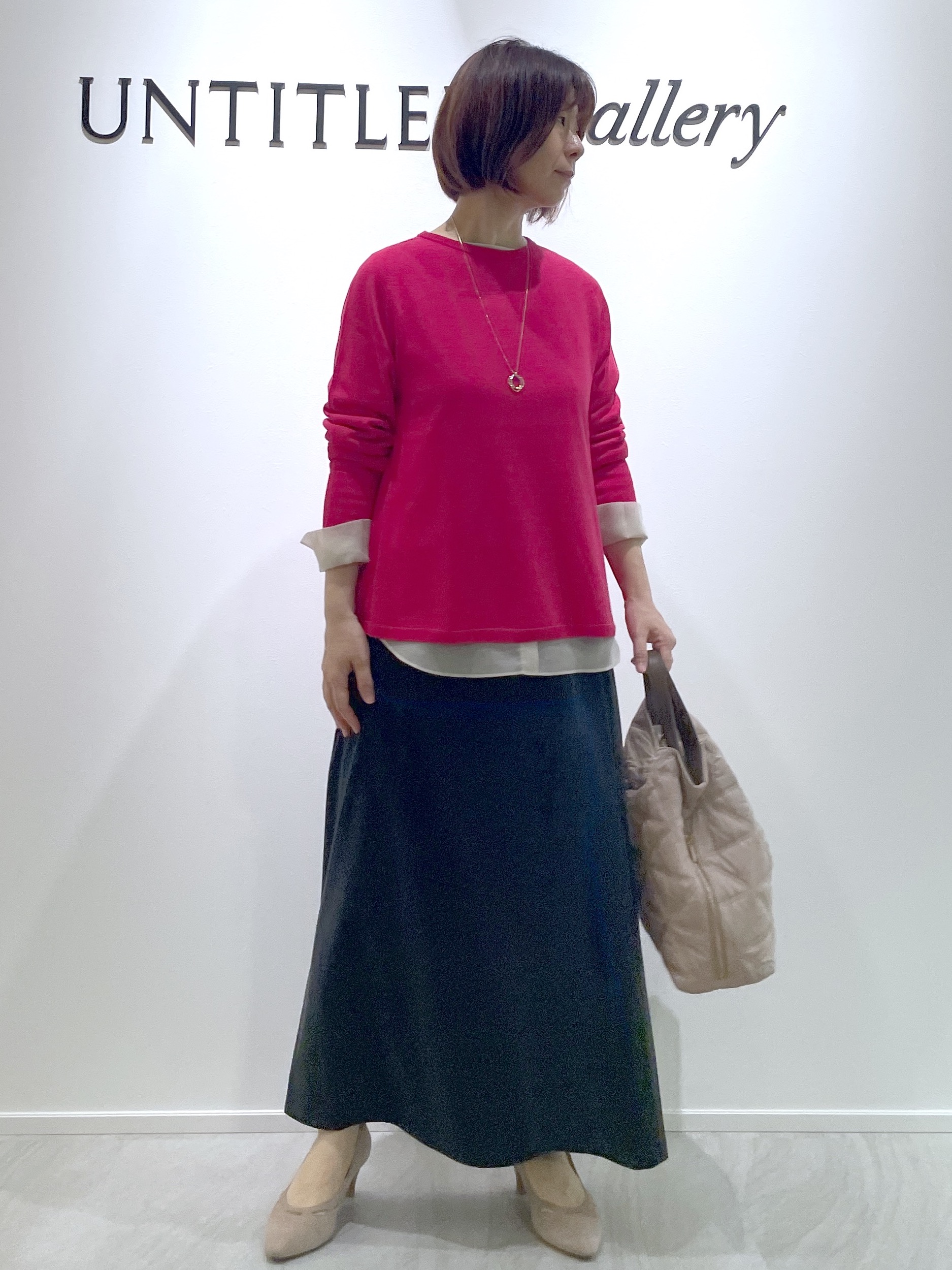 hanaさんの「UNTITLED｜【きれいに体型カバー/8色展開】Aラインシルエットニットプルオーバー」を使ったコーディネート