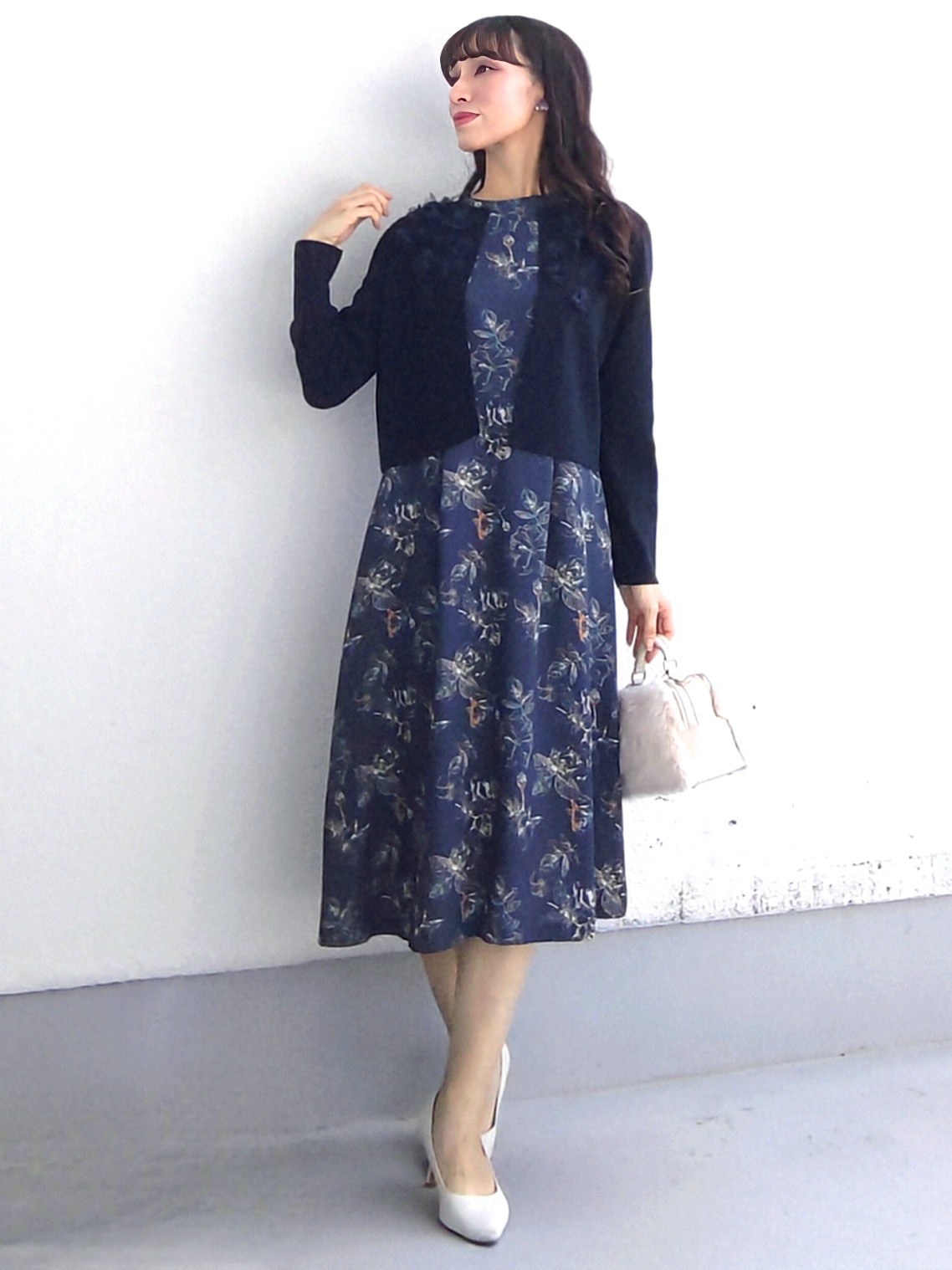keinaさんの「SunaUna｜【手洗い可】花モチーフ付カーディガン」を使ったコーディネート