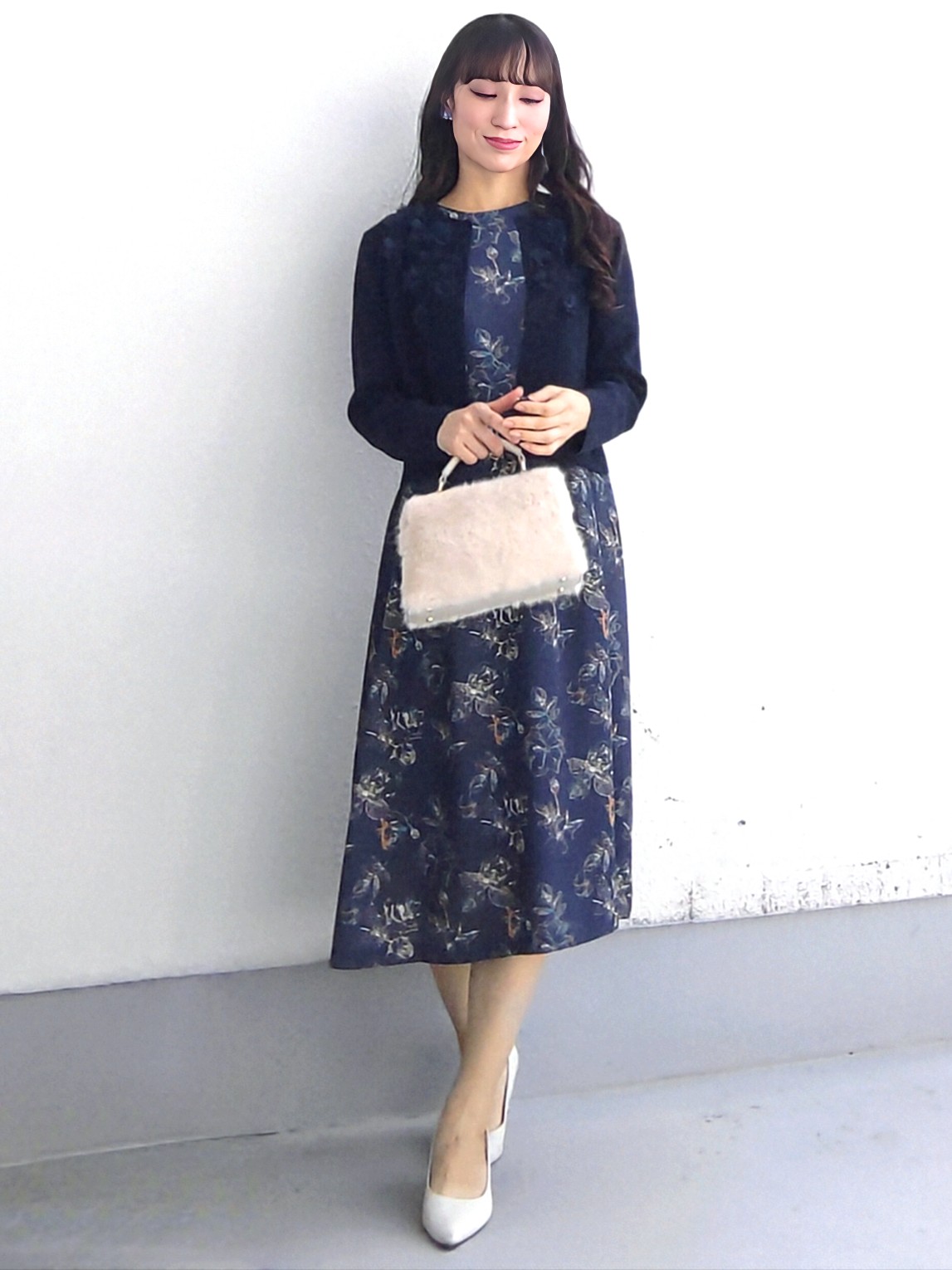 keinaさんの「SunaUna｜【手洗い可】花モチーフ付カーディガン」を使ったコーディネート