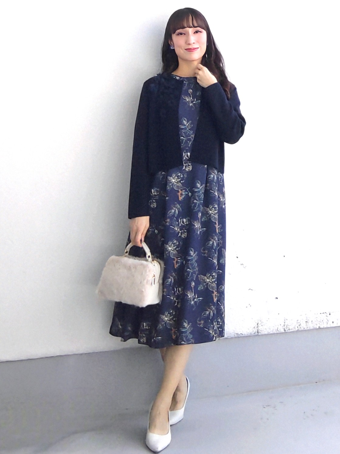 keinaさんの「SunaUna｜【手洗い可】花モチーフ付カーディガン」を使ったコーディネート