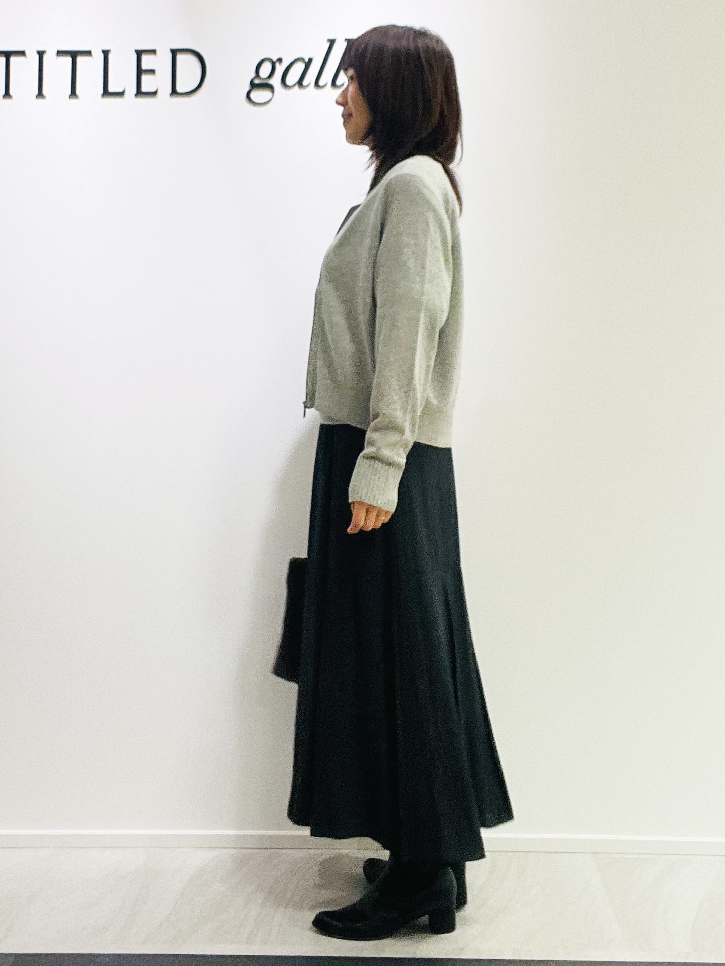 めいさんの「UNTITLED｜【アンサンブル可/秋羽織り】杢調ジップカーディガン」を使ったコーディネート