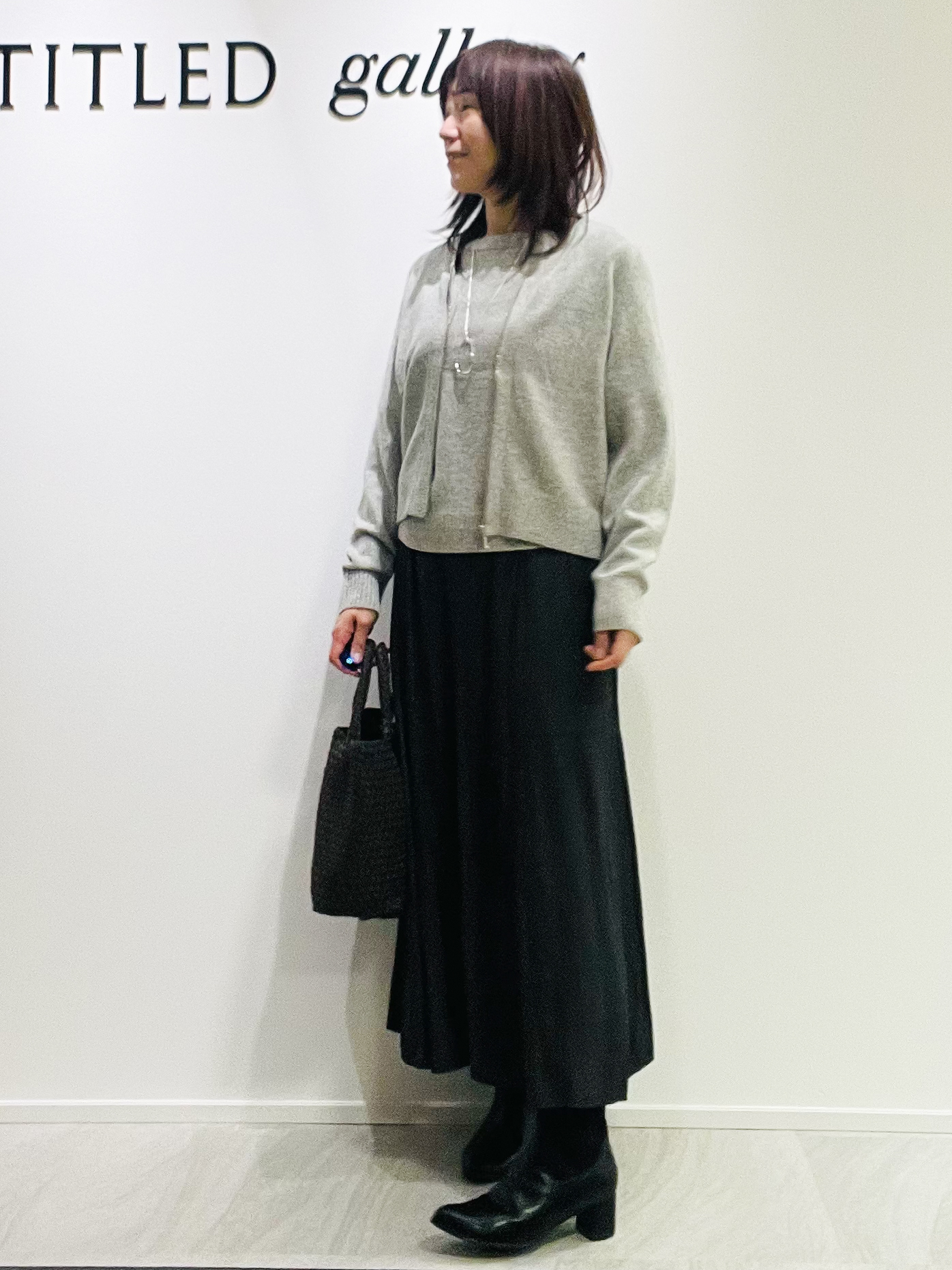 めいさんの「UNTITLED｜【アンサンブル可/秋羽織り】杢調ジップカーディガン」を使ったコーディネート