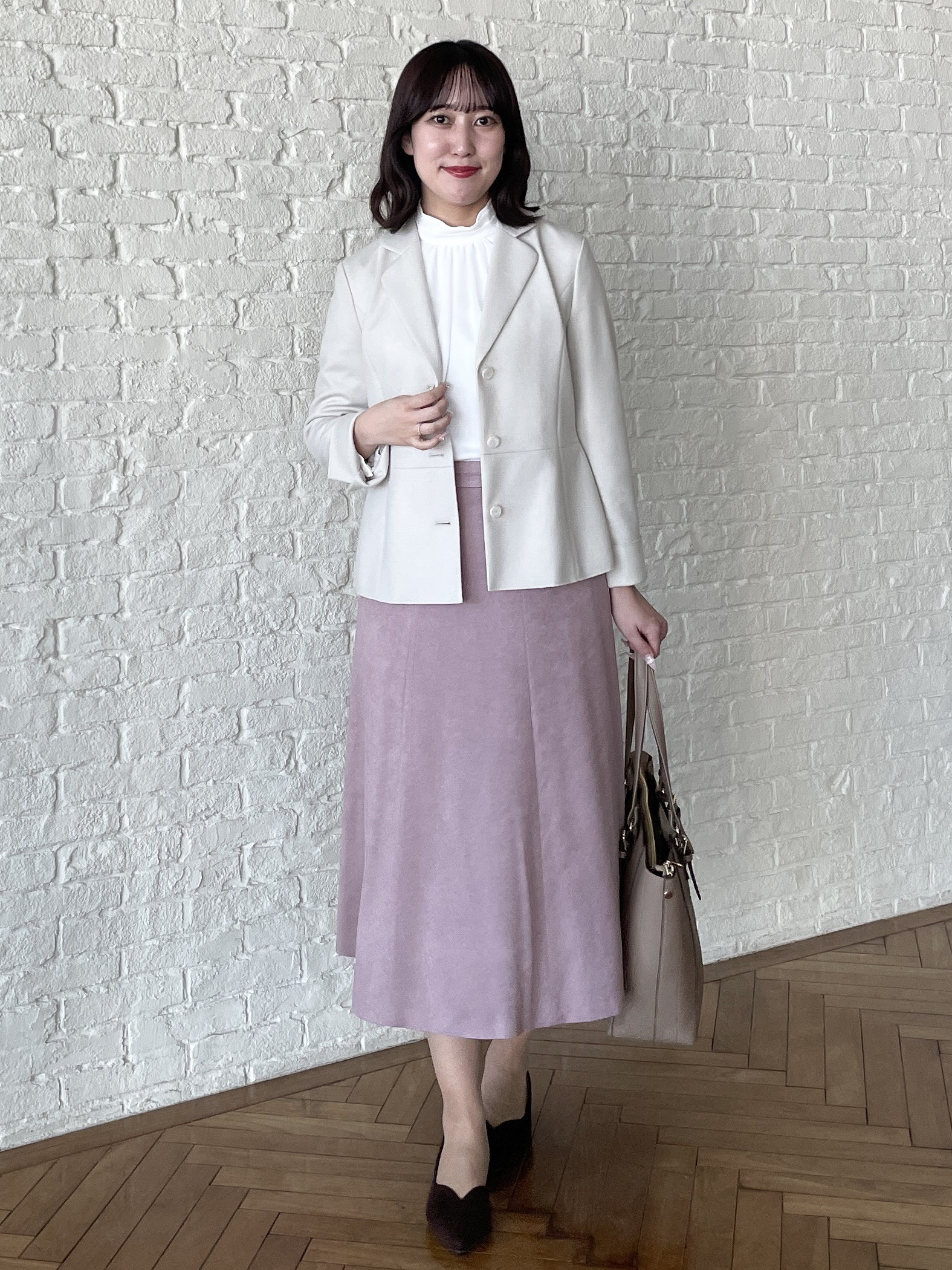 yukariさんの「Reflect｜【通勤】フェイクスエードフレアスカート」を使ったコーディネート