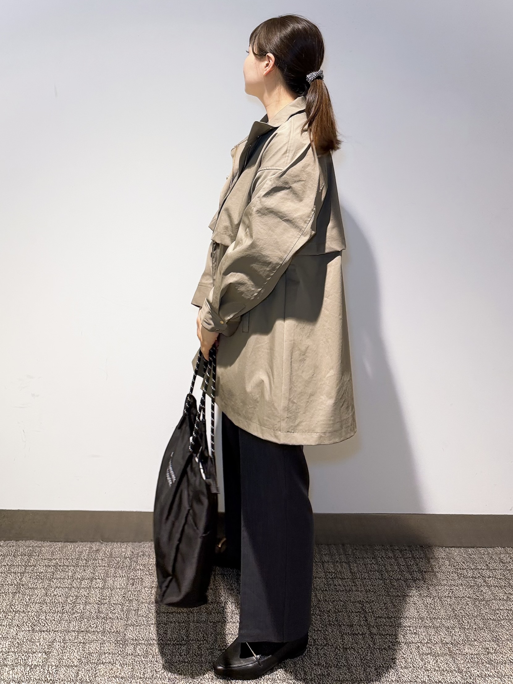 みーさんの「grove｜【撥水／シルエット2WAY】さっと羽織って、こなれる。スタンドネックテントラインコート」を使ったコーディネート