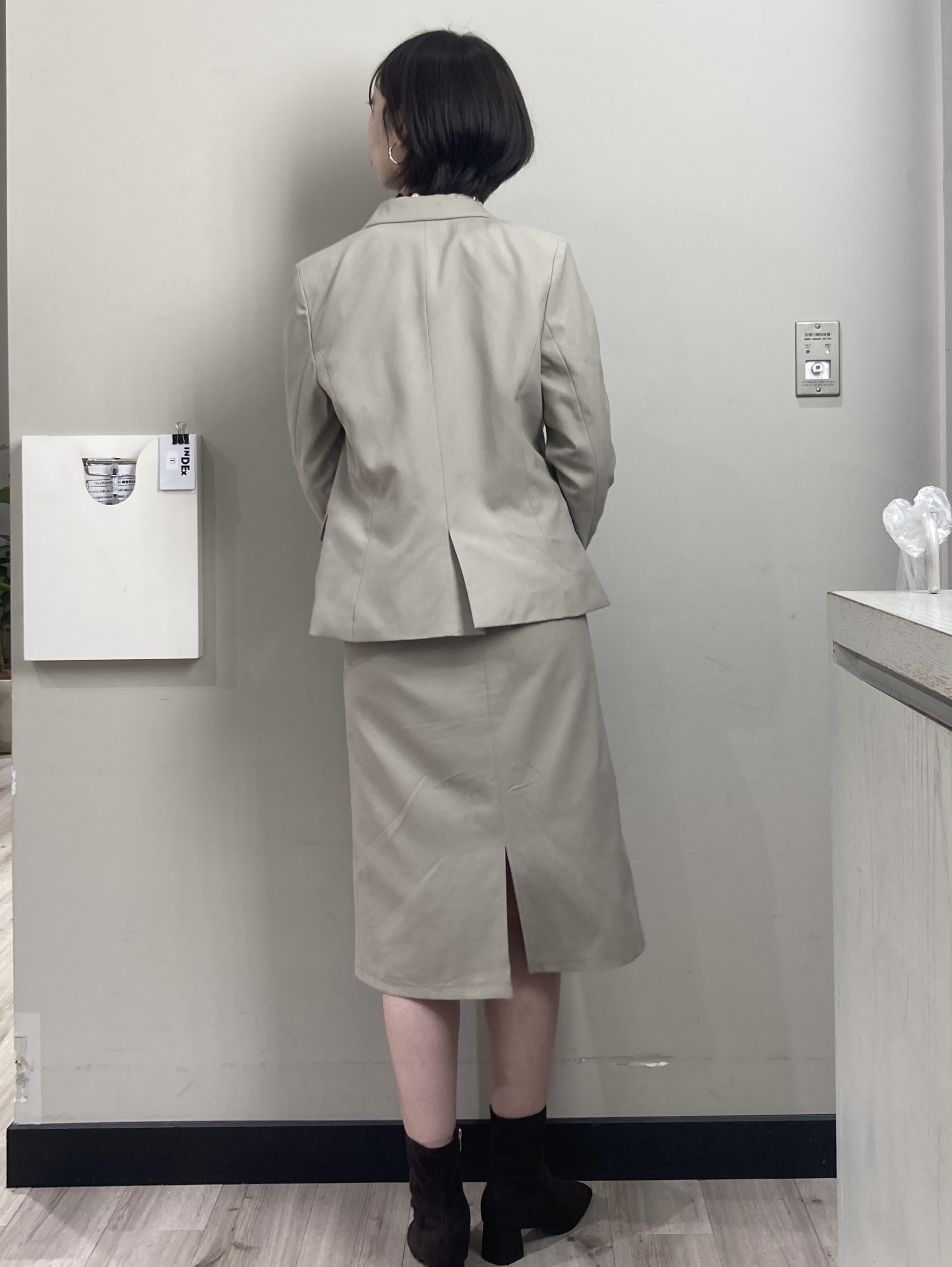 わかさんの「index｜【セットアップ対応】ダブルブレストジャケット《洗濯機OK／イージーアイロン／防シワ》」を使ったコーディネート