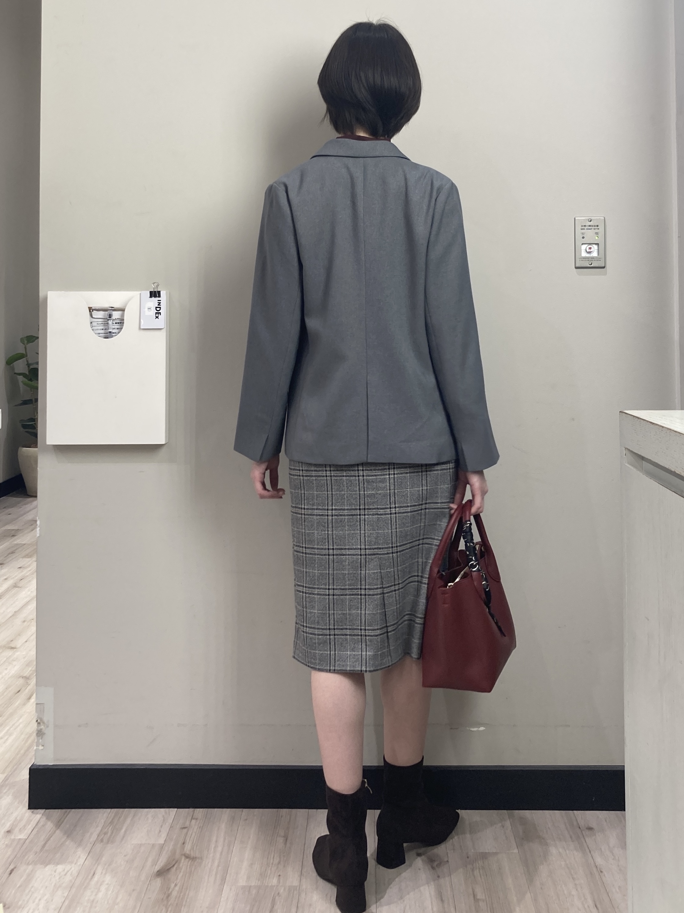わかさんの「index｜【セットアップ可】ストレッチツイルダブルブレストテーラードジャケット《洗濯機OK／防シワ》」を使ったコーディネート