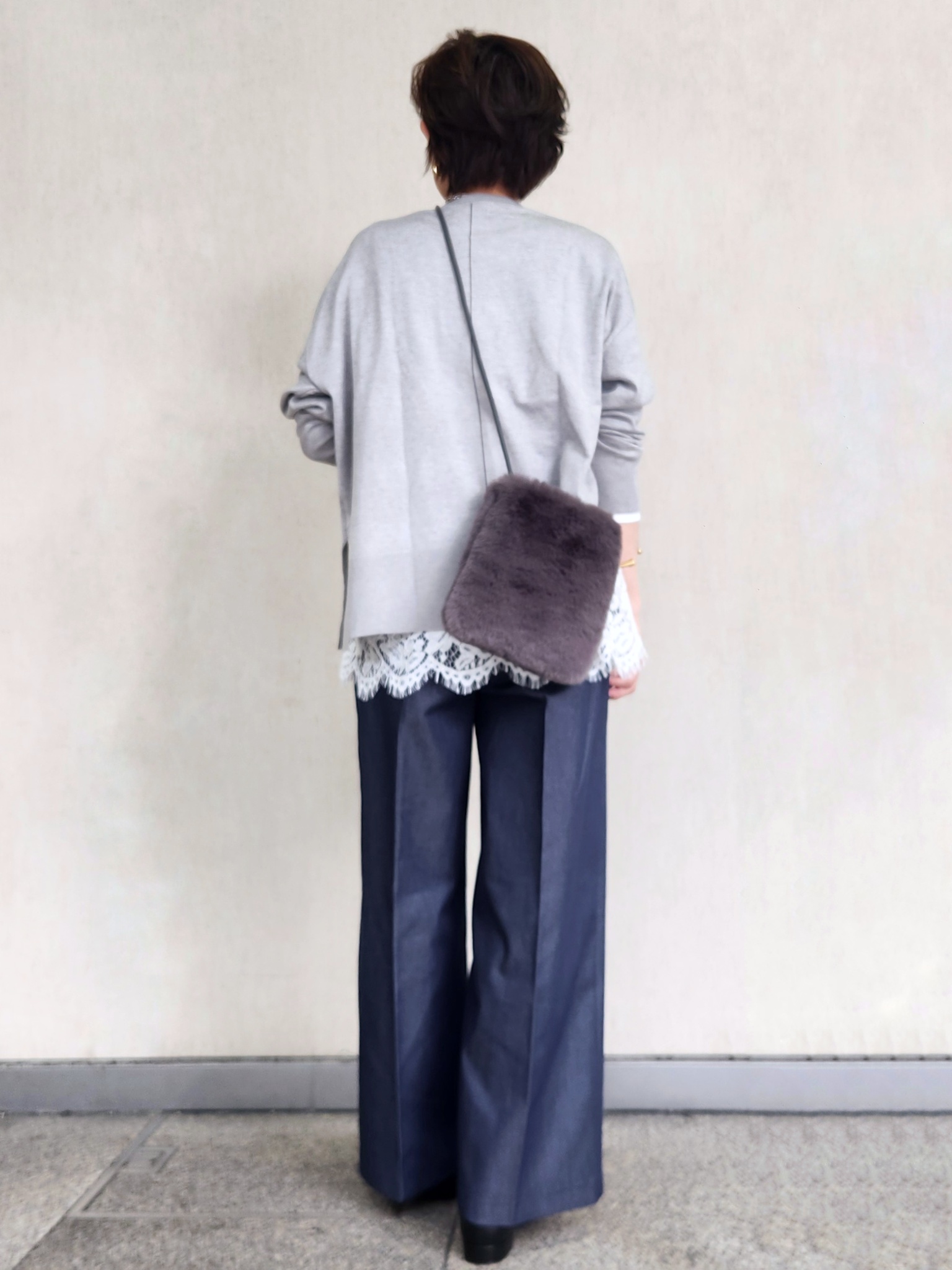 milkyさんの「OPAQUE.CLIP｜リラクシークルーニット【洗濯機OK】」を使ったコーディネート