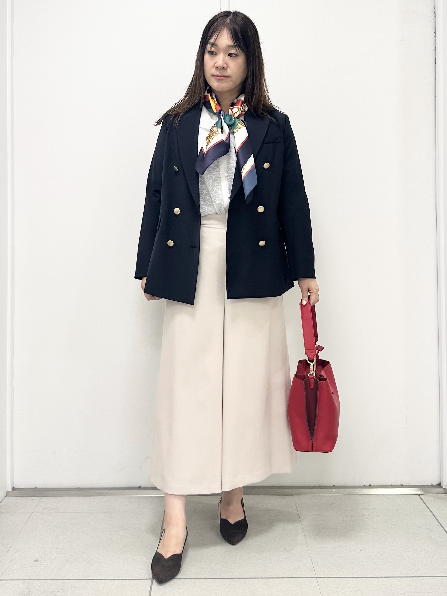 miさんの「Reflect｜【通勤】ダブルブレストジャケット」を使ったコーディネート