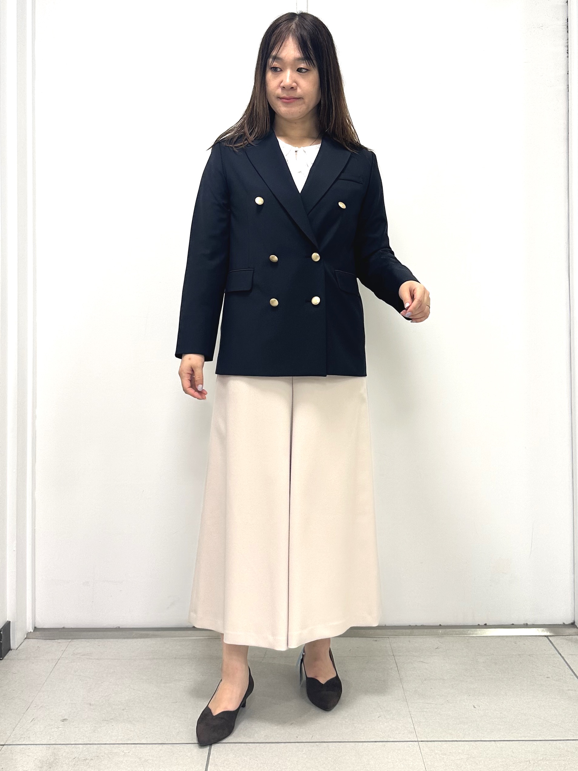 miさんの「Reflect｜【通勤】ダブルブレストジャケット」を使ったコーディネート