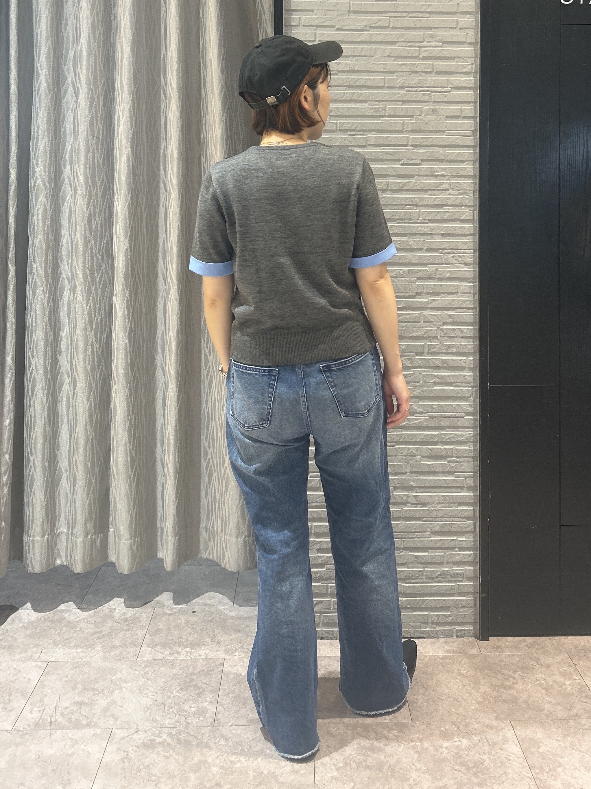 ga_riさんの「THE SHOP TK｜POLO BCS/アーガイル5分袖ニット」を使ったコーディネート