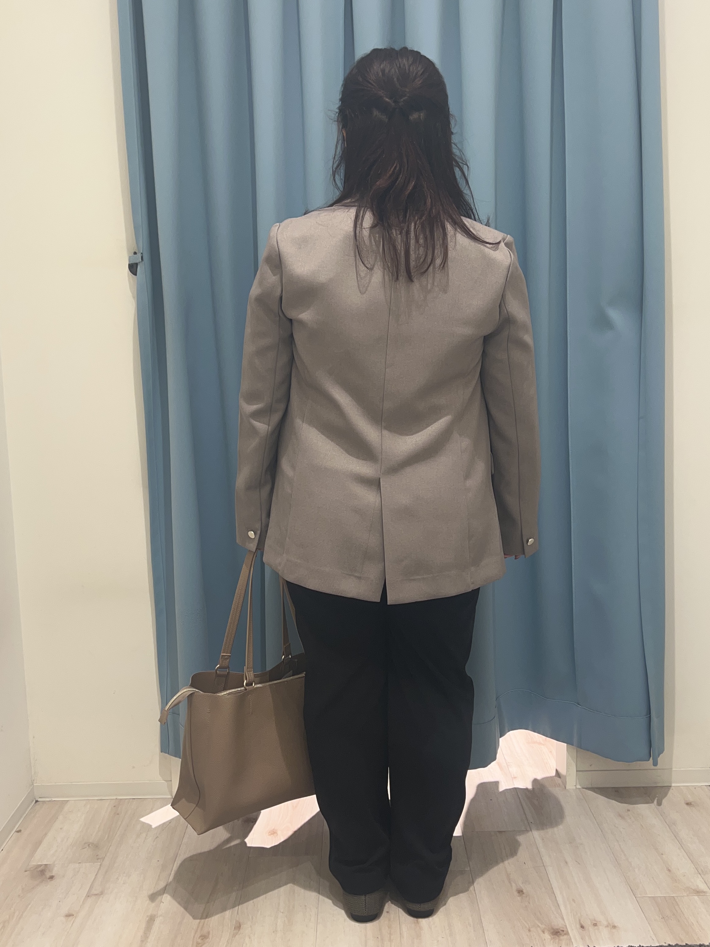 くーさんの「SHOO･LA･RUE｜【セットアップ可/通勤/洗濯機可/SS-LL】オンオフ使える ダブルブレストジャケット」を使ったコーディネート