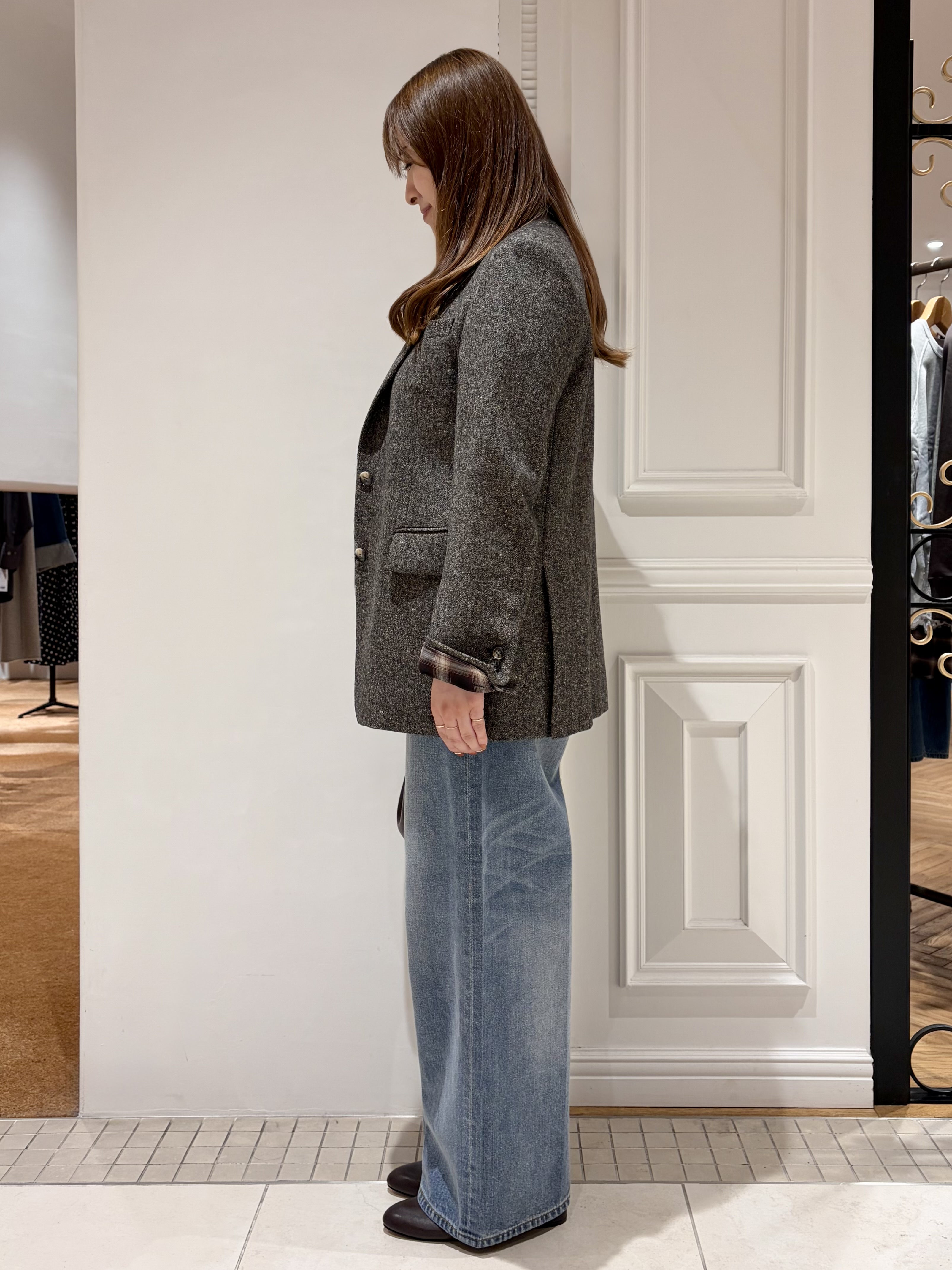 minowaさんの「DRESSTERIOR｜【セットアップ可】ネップツイード ジャケット」を使ったコーディネート