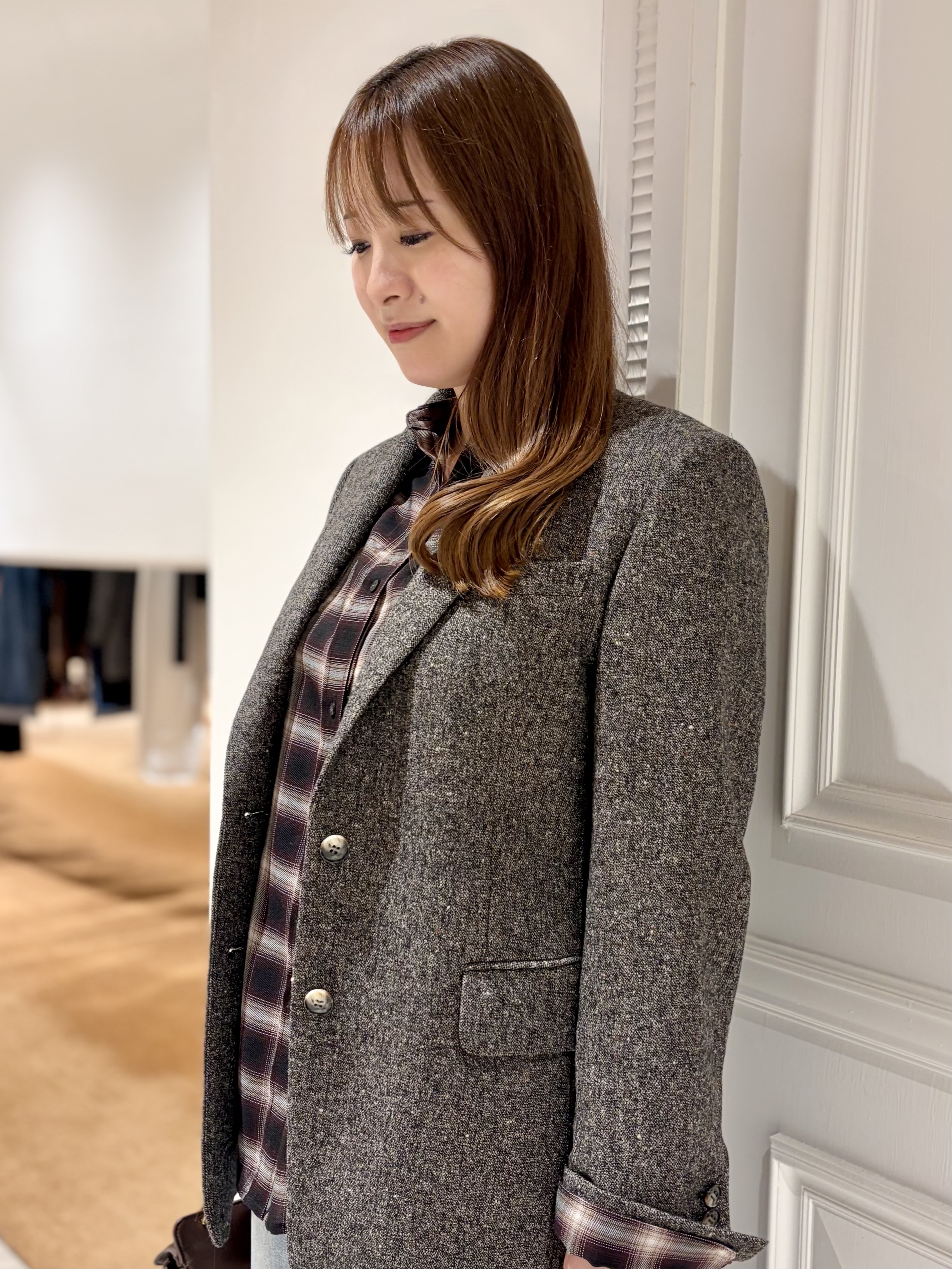 minowaさんの「DRESSTERIOR｜【セットアップ可】ネップツイード ジャケット」を使ったコーディネート