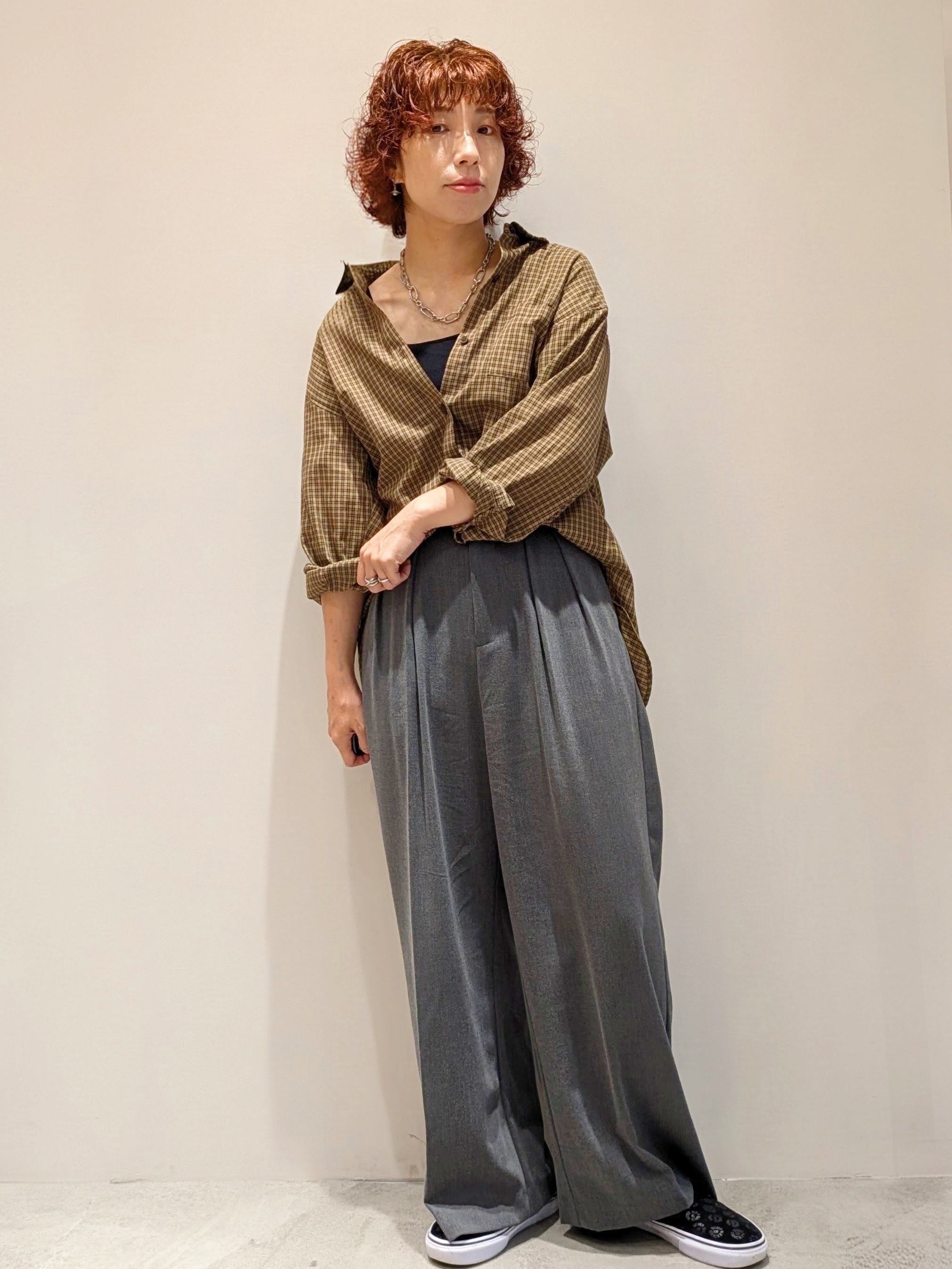 4410さんの「OPAQUE.CLIP｜チェック柄シャツ【洗濯機OK】」を使ったコーディネート