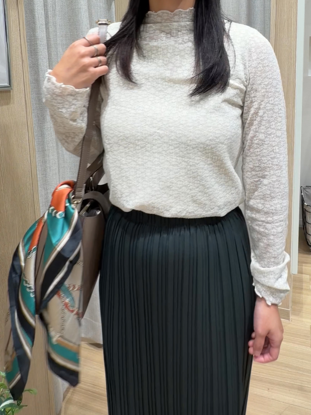 Fumikaさんの「grove｜シアーレースプチネックインナー」を使ったコーディネート