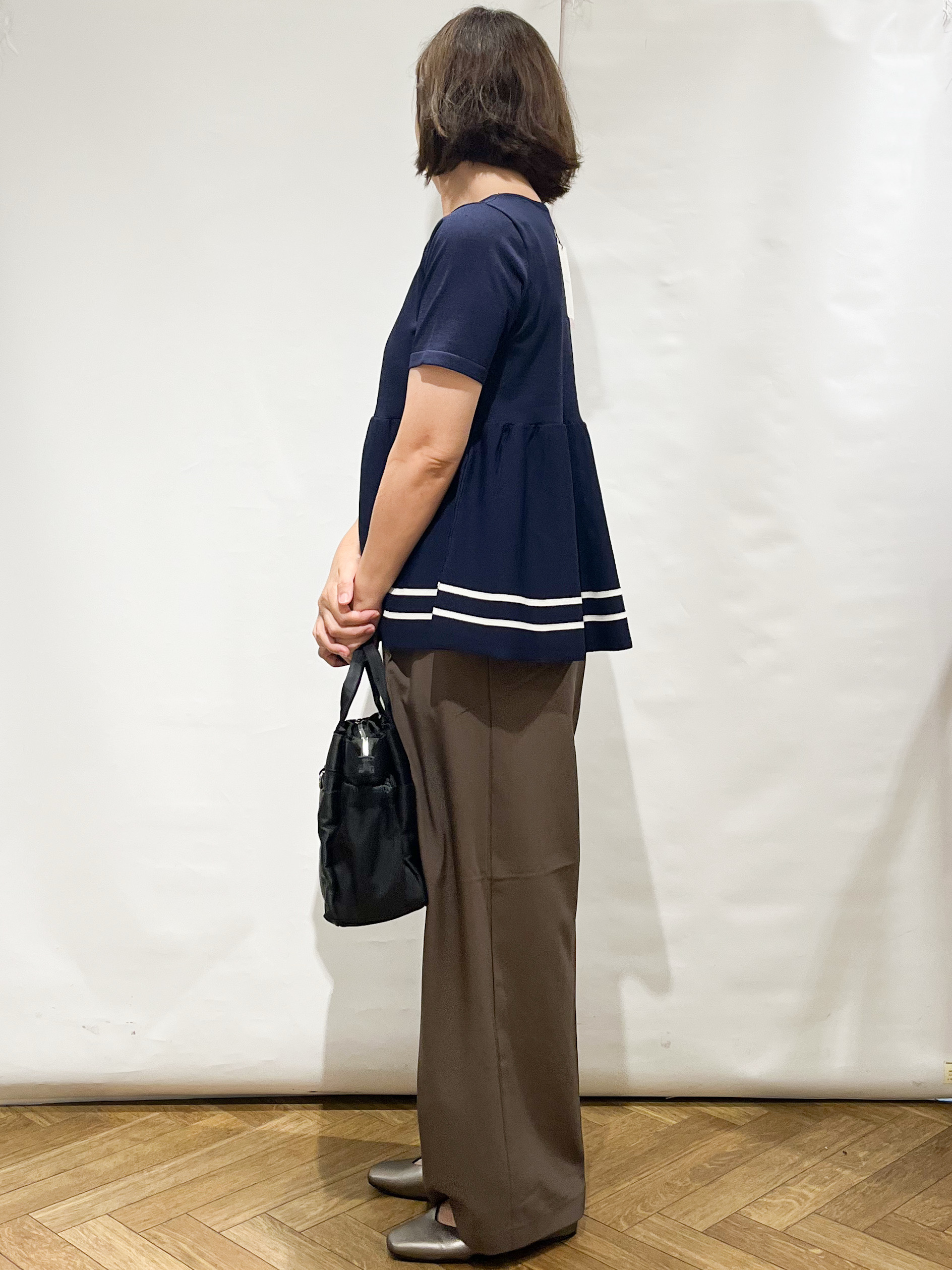 fumiさんの「index｜【UVケア】裾ラインペプラムニット《洗濯機OK》」を使ったコーディネート