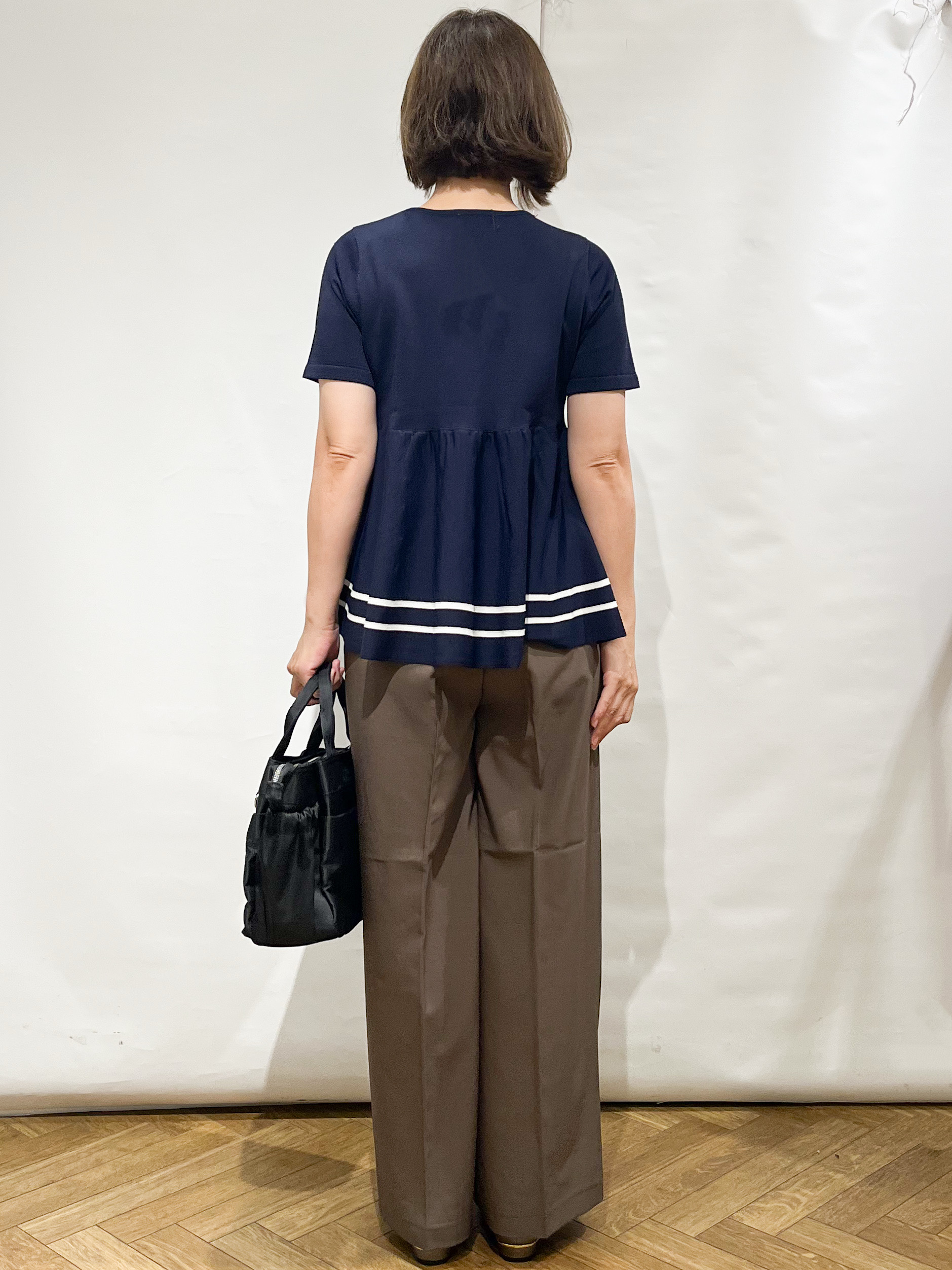 fumiさんの「index｜【UVケア】裾ラインペプラムニット《洗濯機OK》」を使ったコーディネート